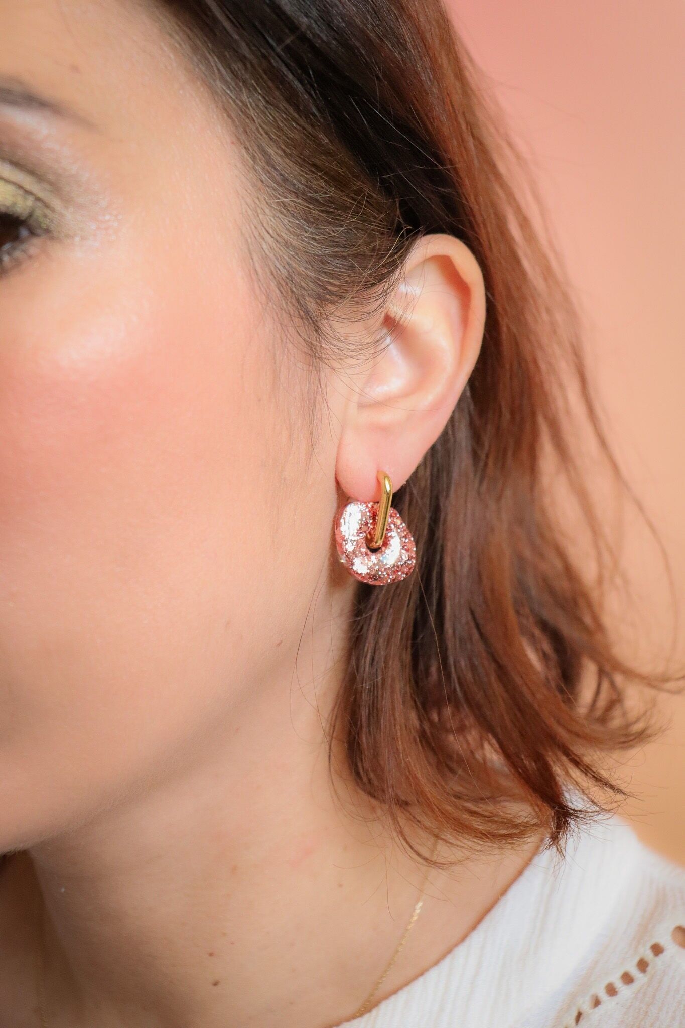 Himmlische goldene kreolische Ohrringe