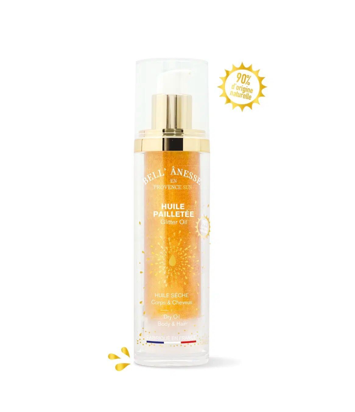 Aceite seco brillante de monoï orgánico 50 ml