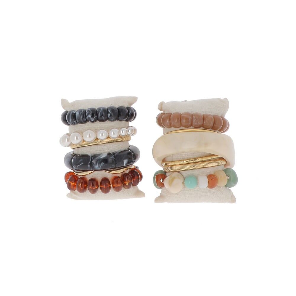 Conjunto de 12 pulseras sobre 2 cojines - dúo mix 3