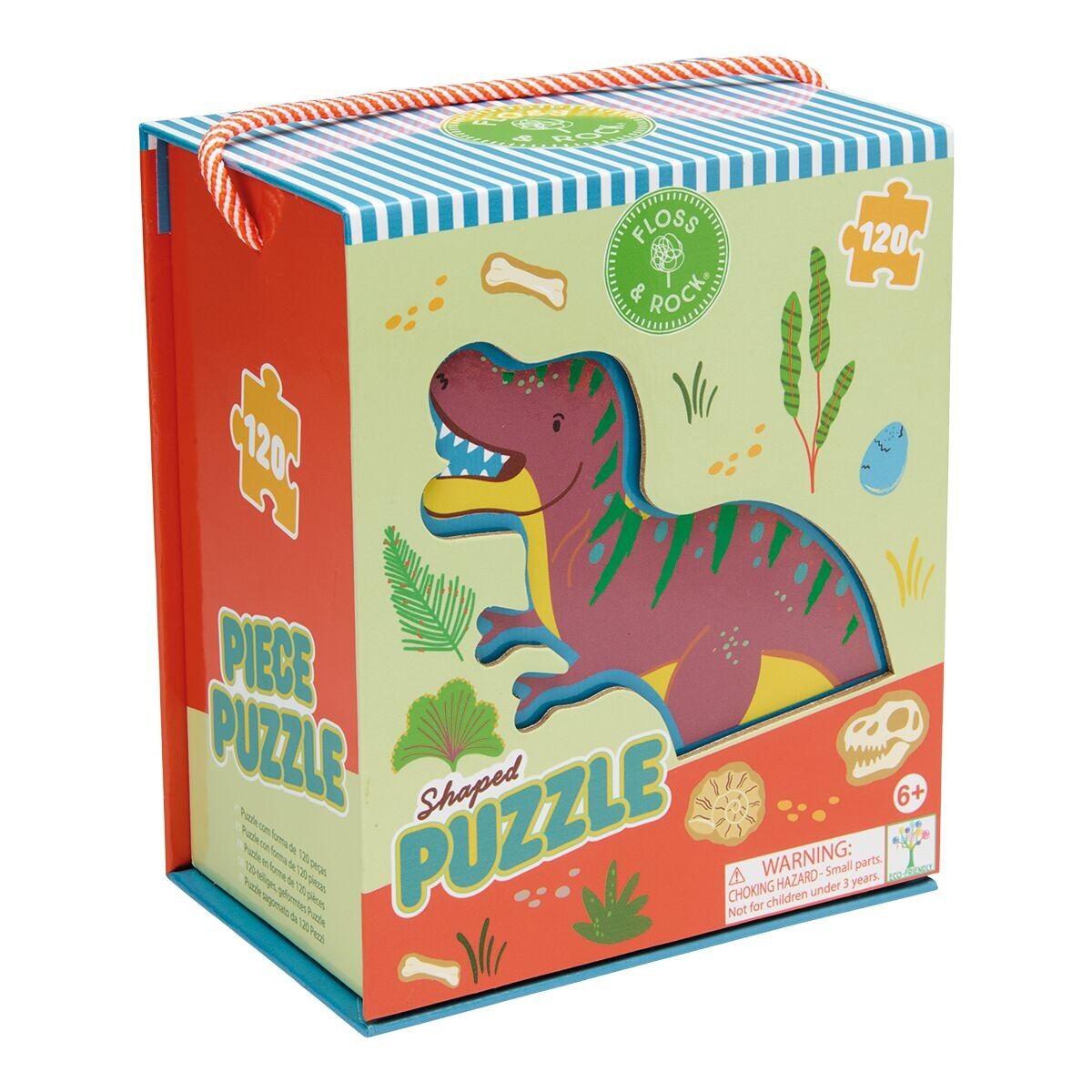 Puzzle Dino 120 pièces en forme de dinosaure