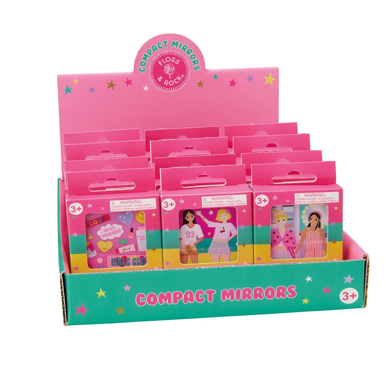 Miroirs de poche Fashion Friends (3 modèles, 2 de chaque)