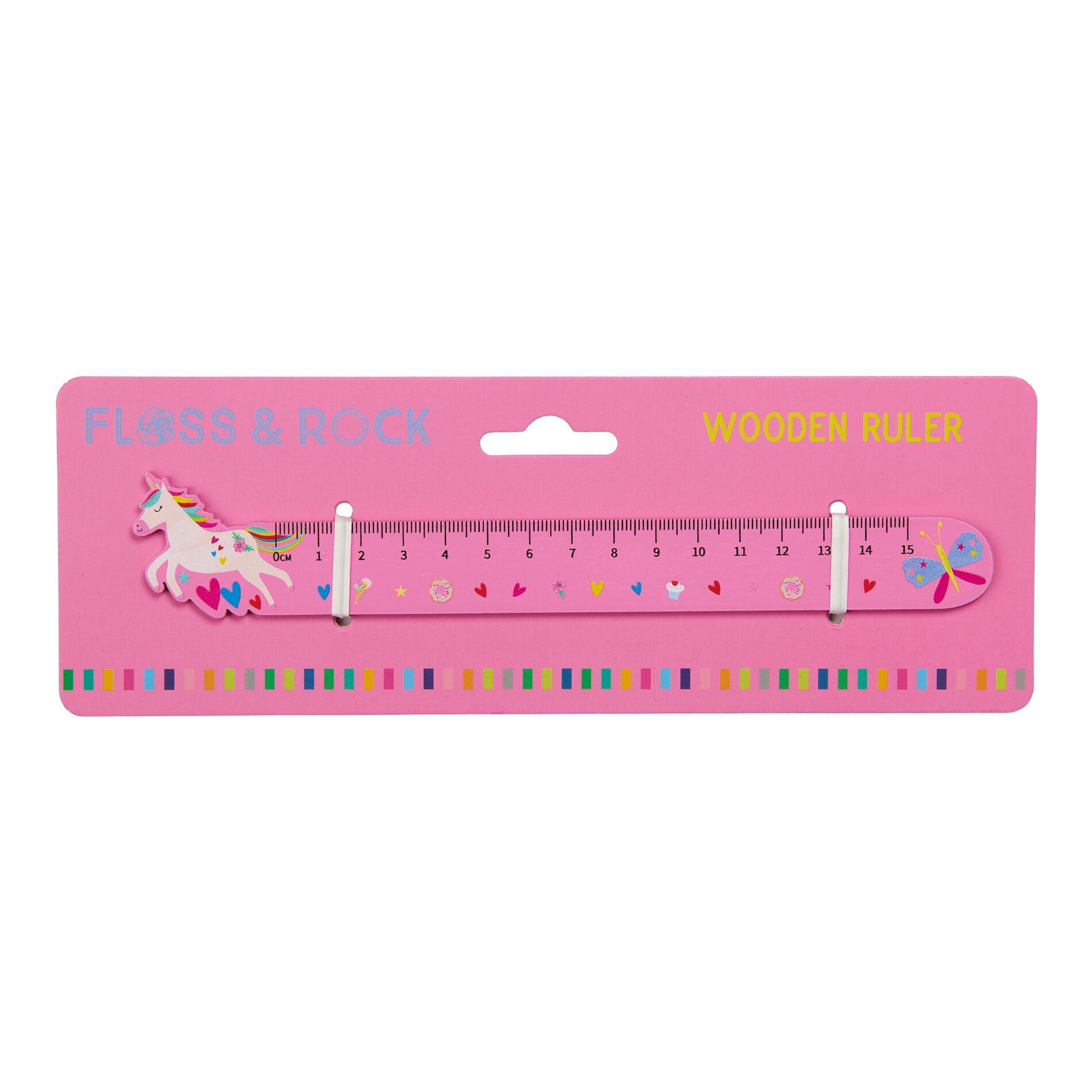 Regla de madera de hada arcoíris