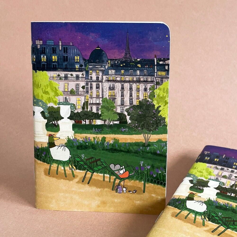 Pocket Notebook “Garden in Paris” – Made in France