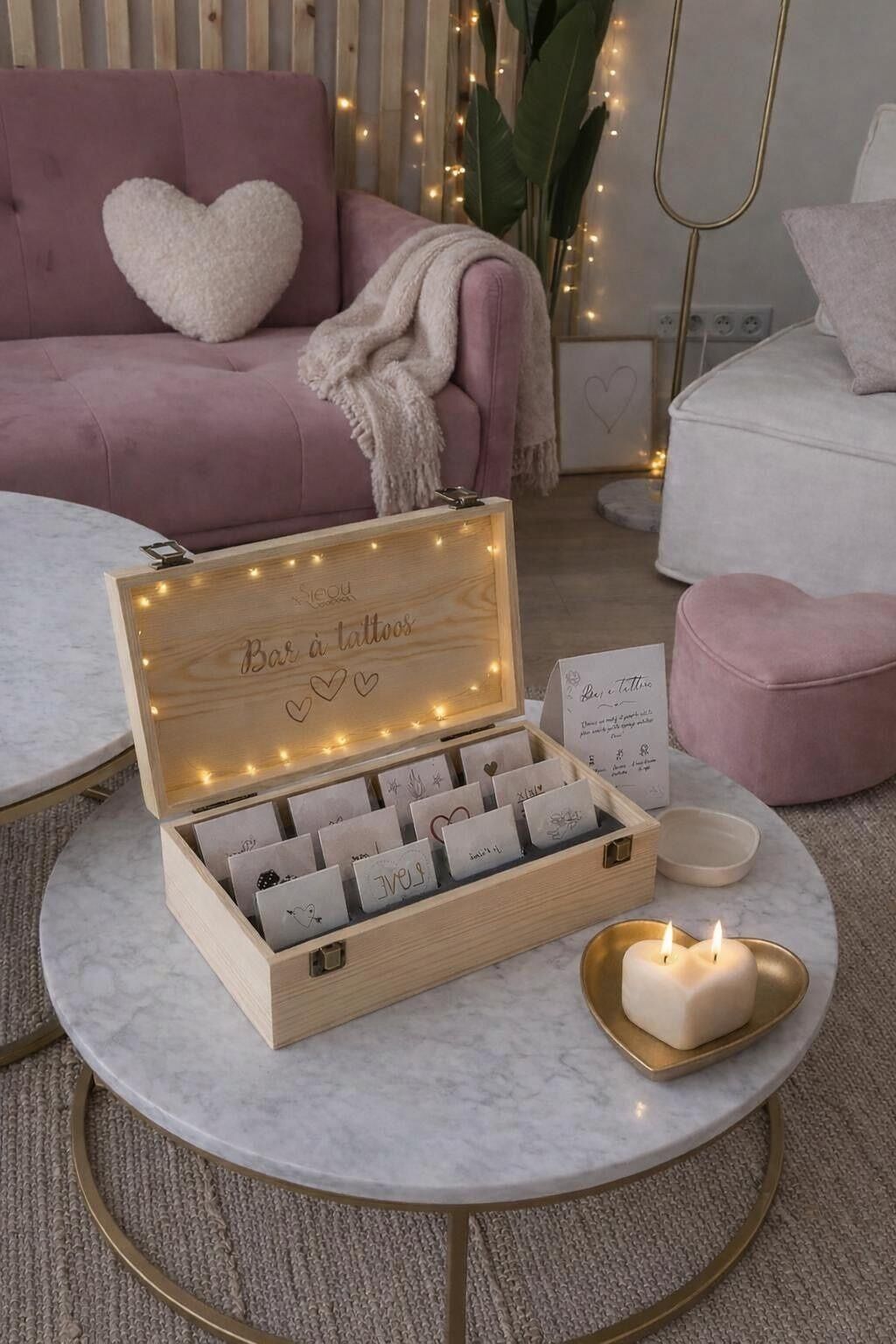 Tatouage éphémère : Boite à tattoos Saint Valentin