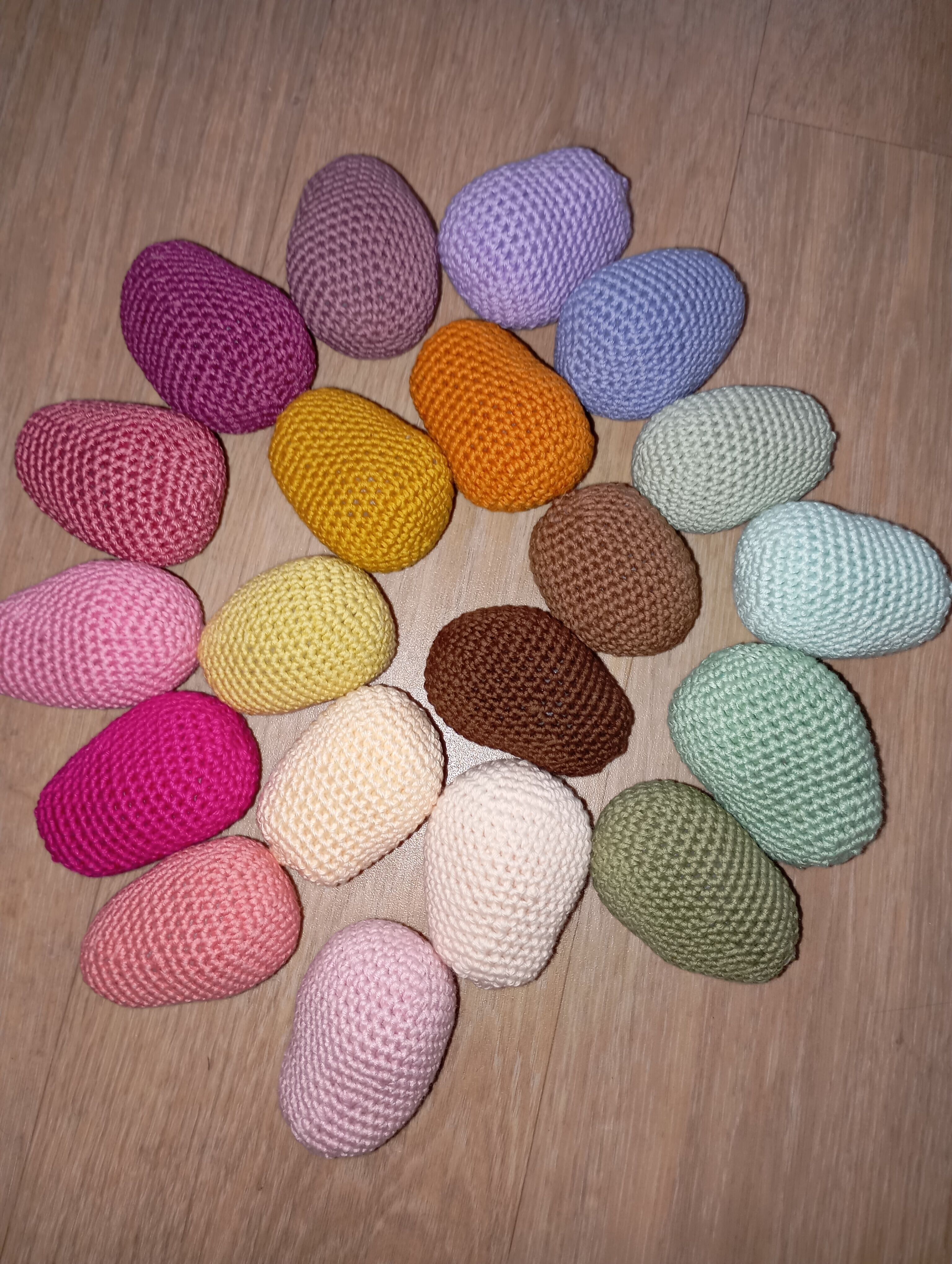 Uova di Pasqua colorate all'uncinetto - Set da 5