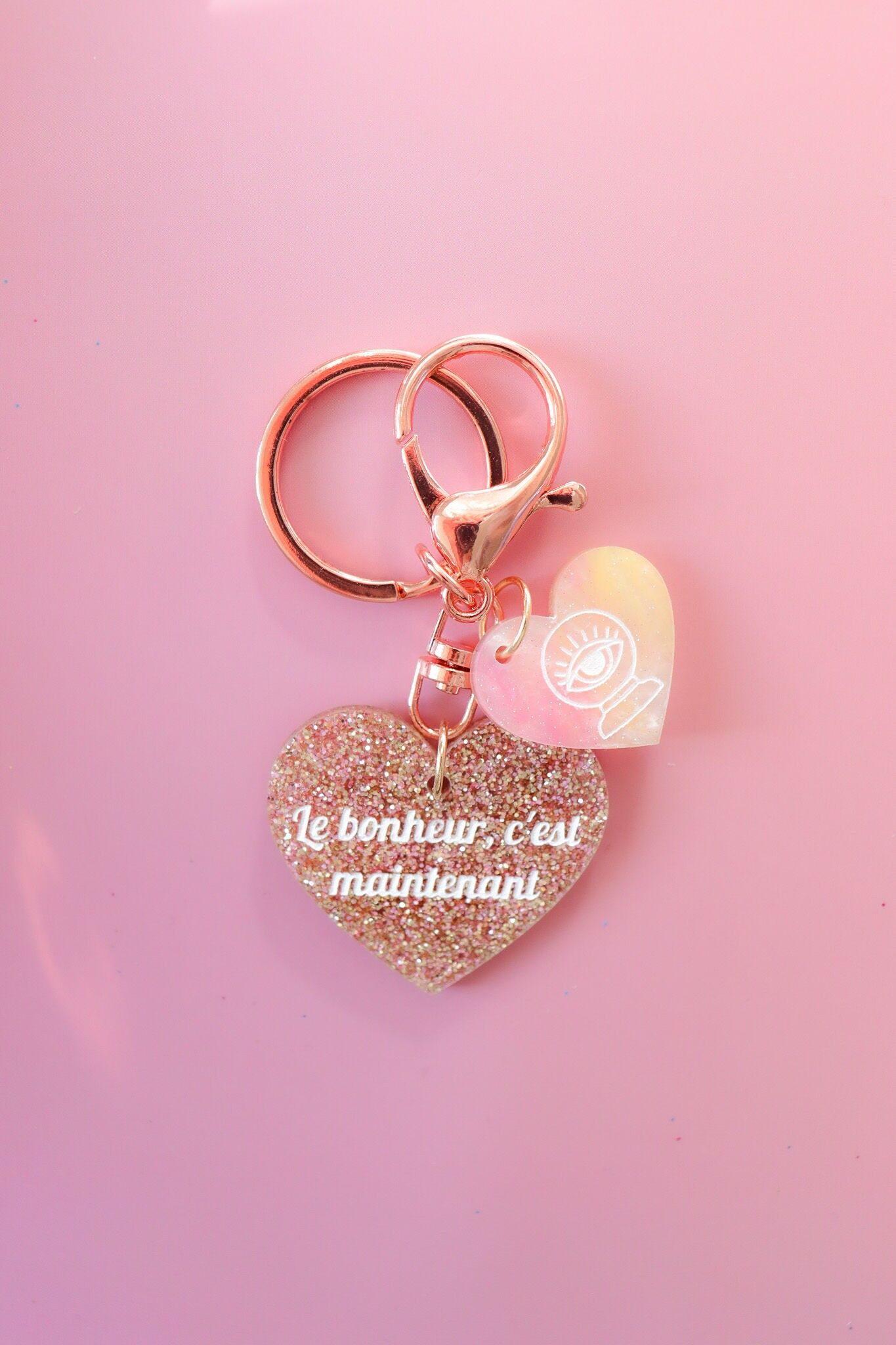 Mantra-Schlüsselanhänger: Glück ist jetzt