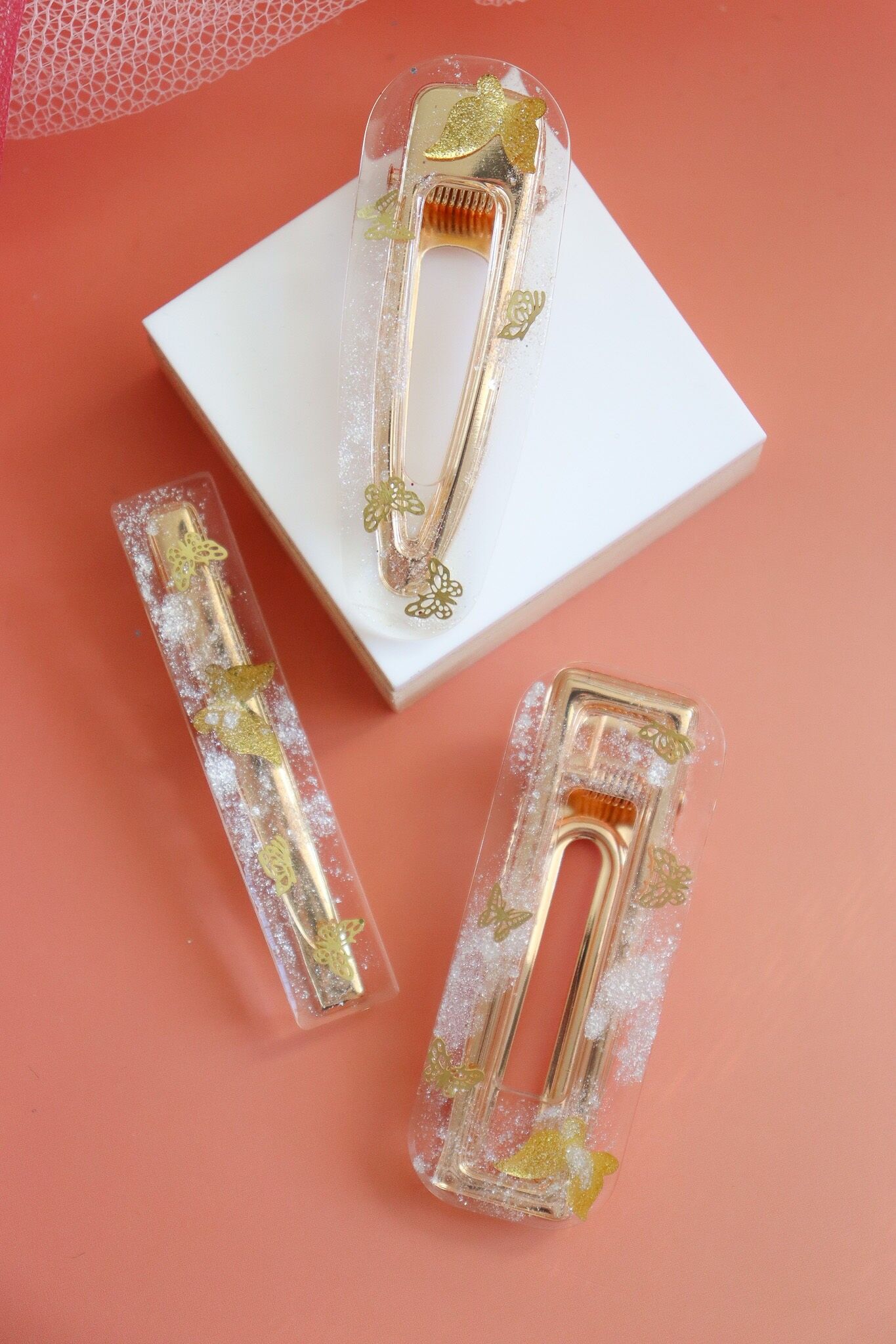 Haarspange mit Schmetterlingsmotiv