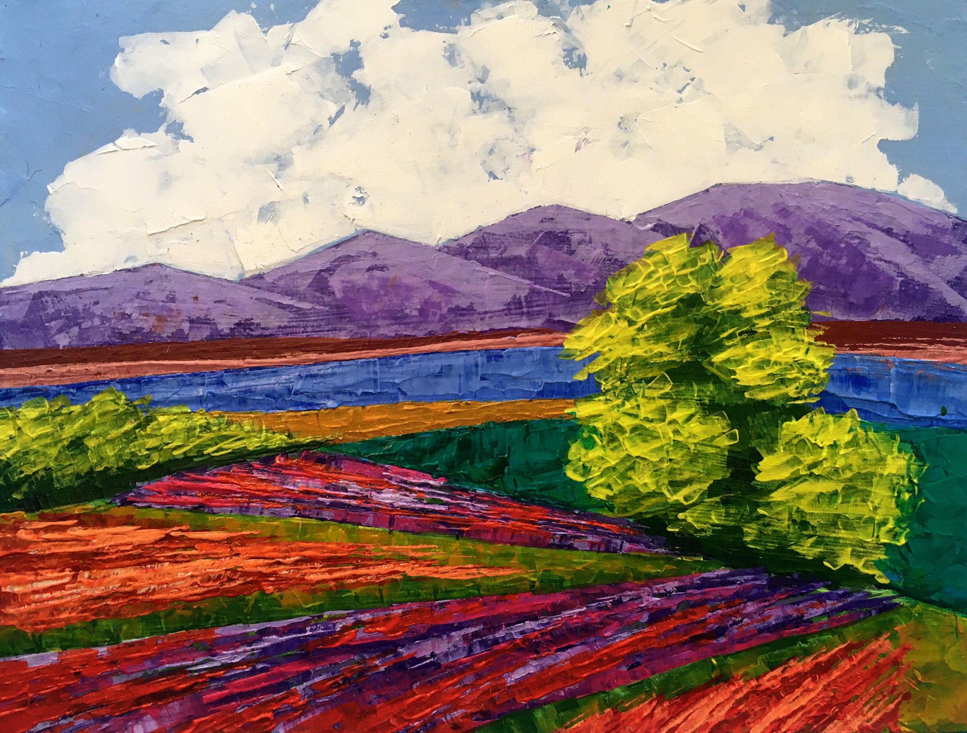 Dipinto ad olio Strada per le montagne Zadorozhnya Vita 15x20cm