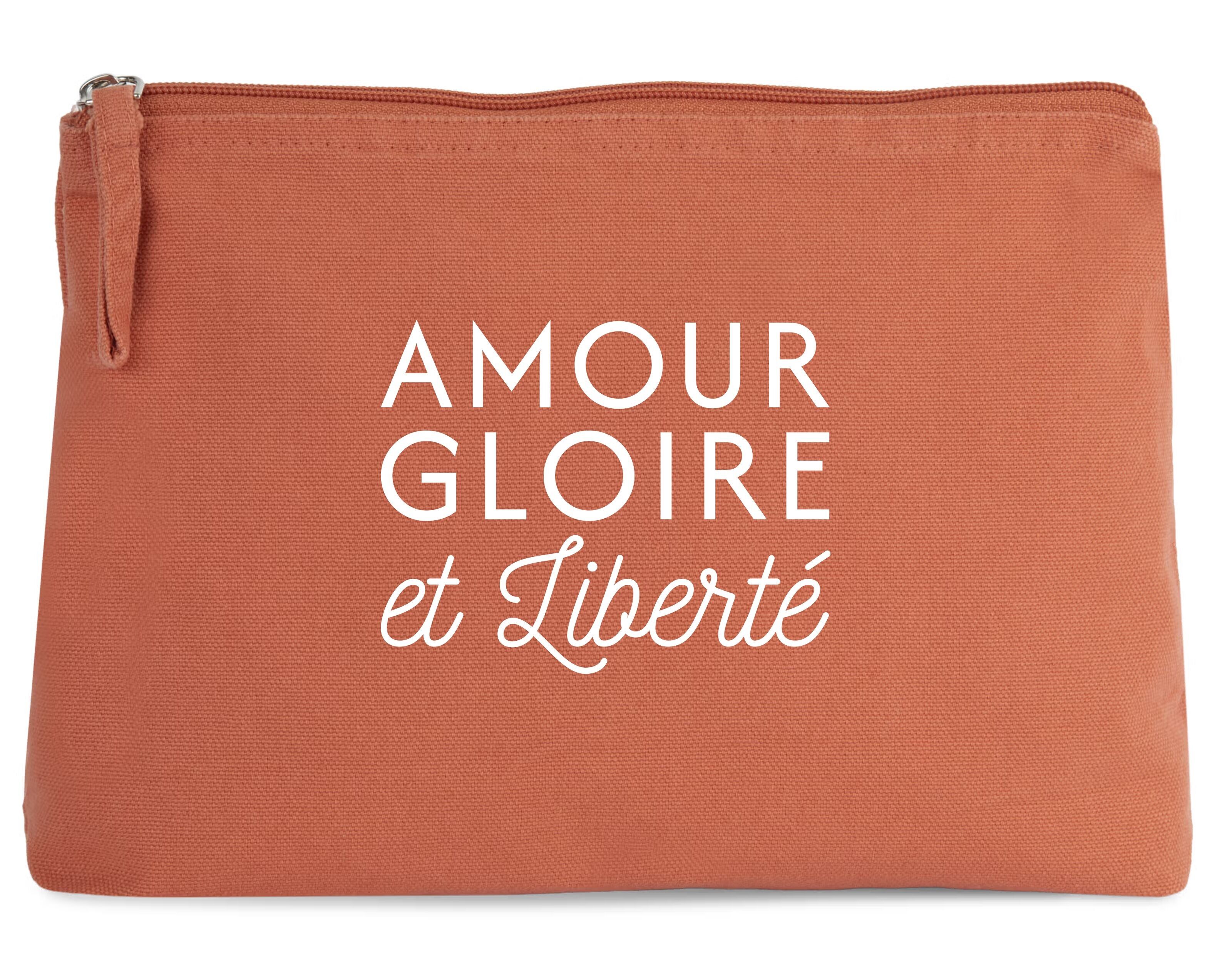 Grande Pochette "Amour Gloire et Liberté" 5 coloris au choix
