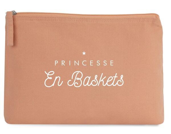 Grande Pochette "Princesse en Baskets" 5 coloris au choix