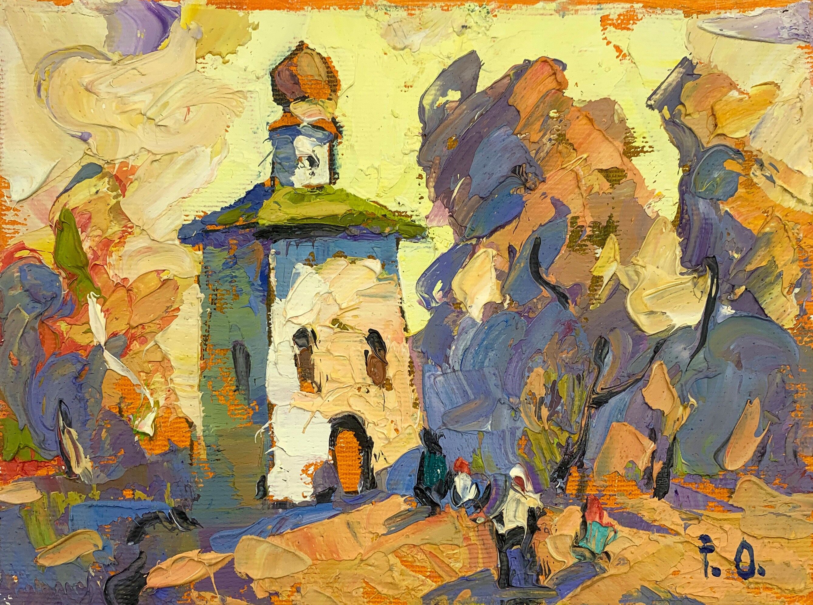 Dipinto ad olio Cena Oksana Ivanyuk 15x20cm