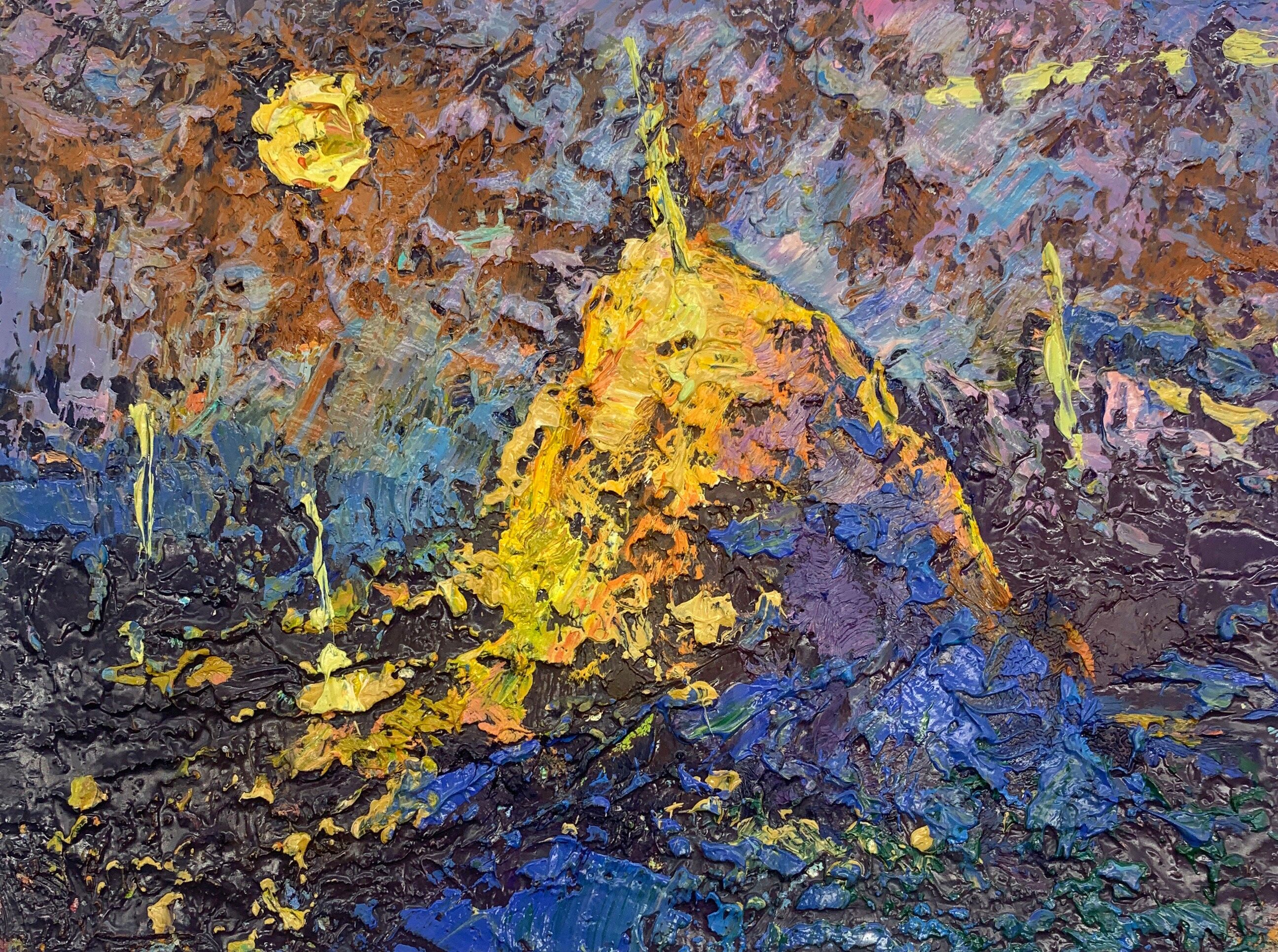 Dipinto ad olio Notte Oksana Ivanyuk 15x25cm