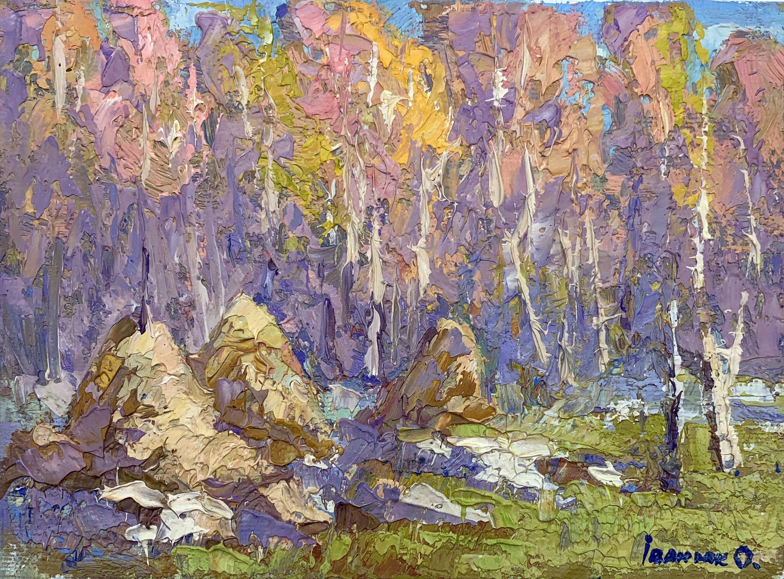 Dipinto ad olio Primavera Oksana Ivanyuk 15x20cm