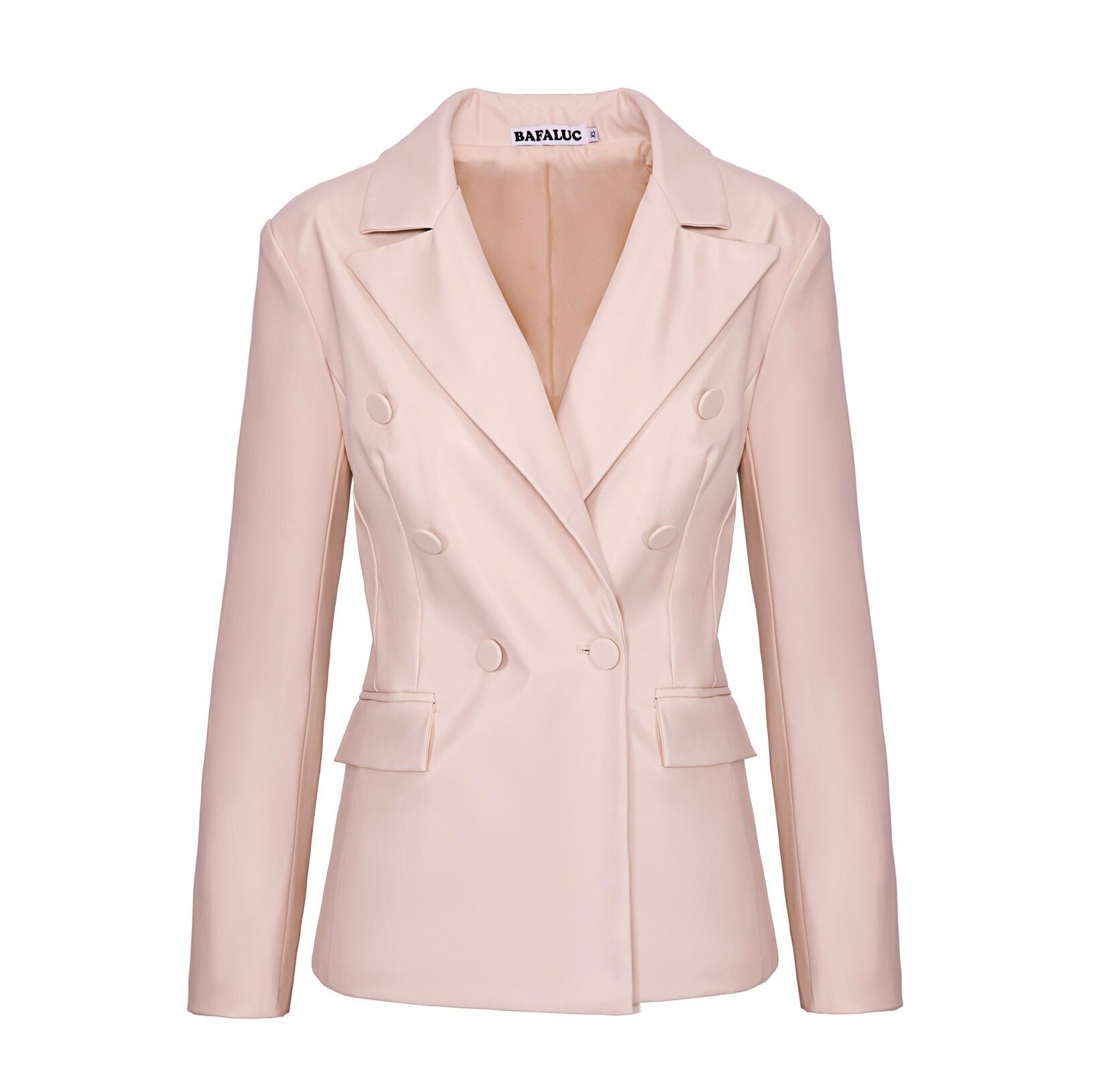 Blazer en cuir végan - Beige
