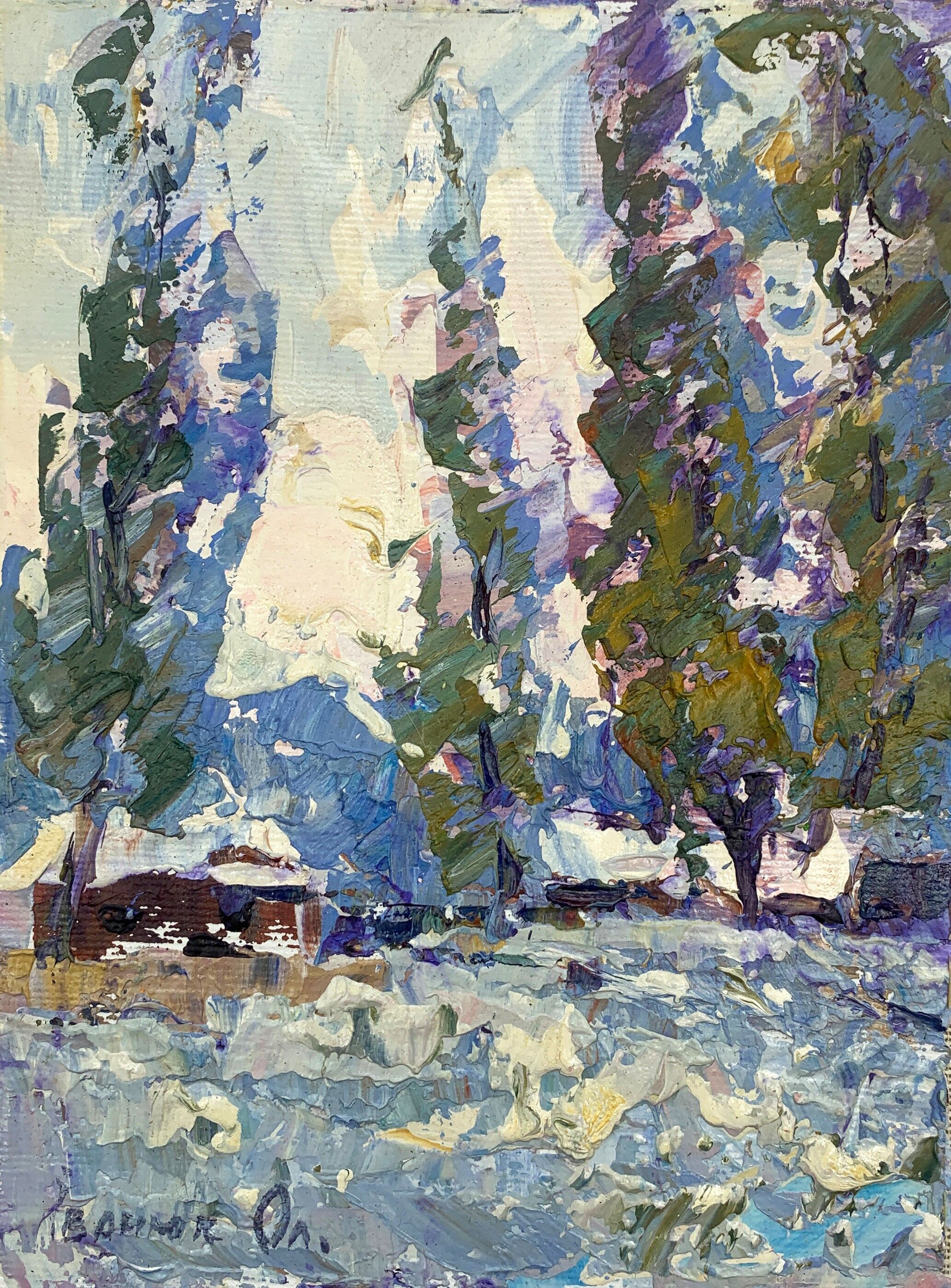 Pintura al óleo Frío Oleksiy Ivanyuk 20x15cm