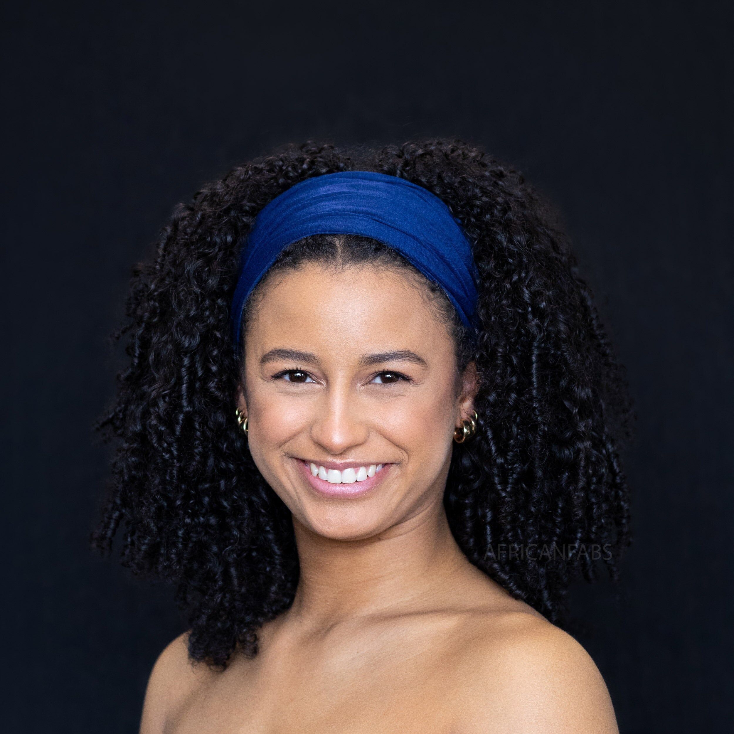 Blaues Haarband / Stirnband – Stretchmaterial – Yoga / Sport / Freizeit – Unisex Erwachsene