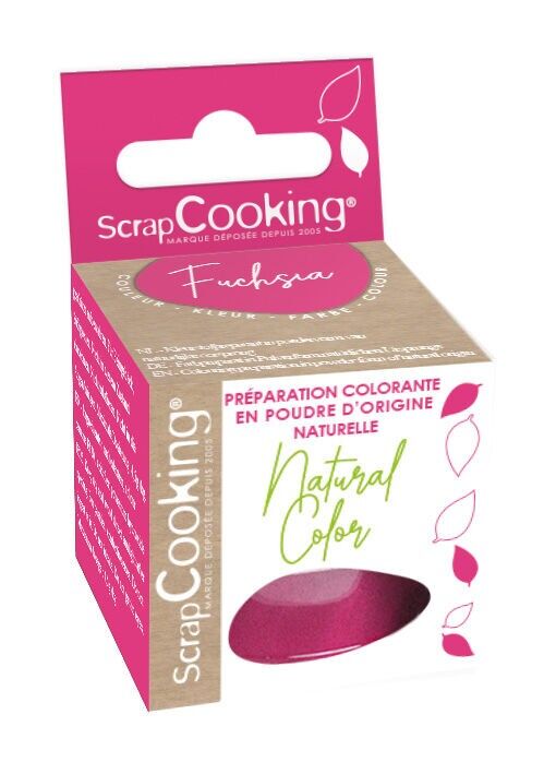 Natural powdered coloring preparation, dark pink "fuchsia", 10g
