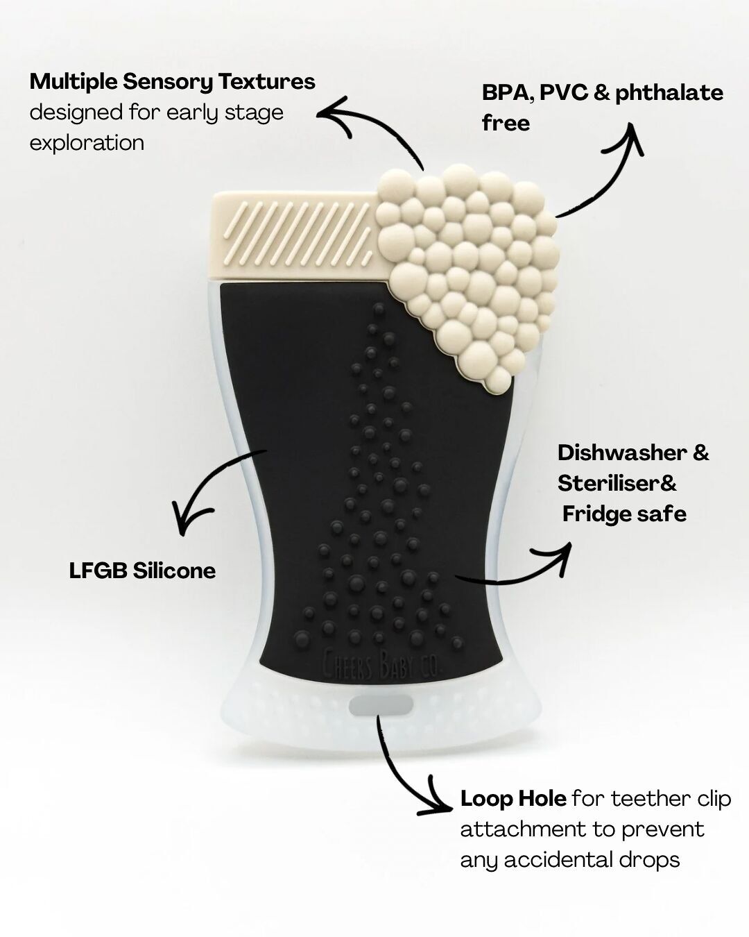 Anneau de dentition et attache assortie - Édition Baby Brewski Nitro