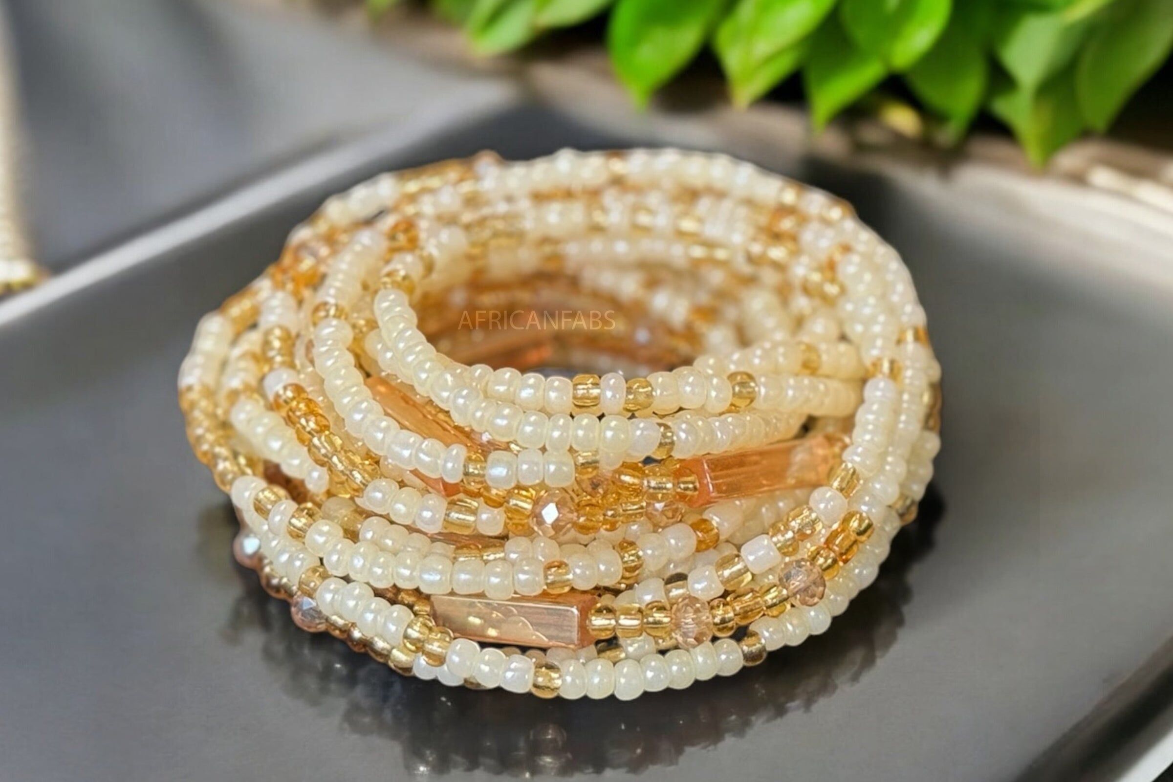 Hüftkette / Afrikanische Hüftkette - Otis - Gold (elastisch)