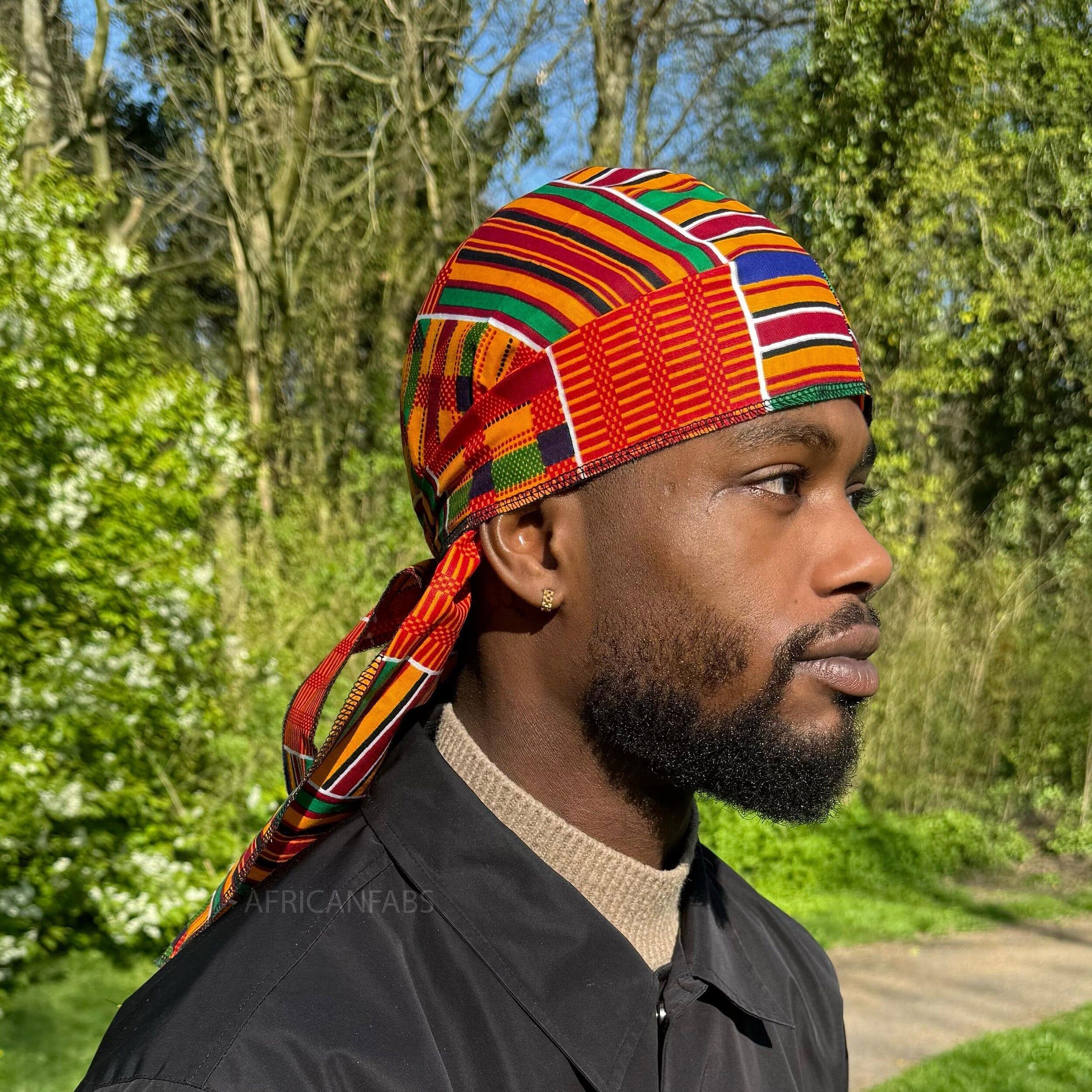 Durag / Du-rag / Do-rag / Bandana - Unisex - Gelb / grün Kente