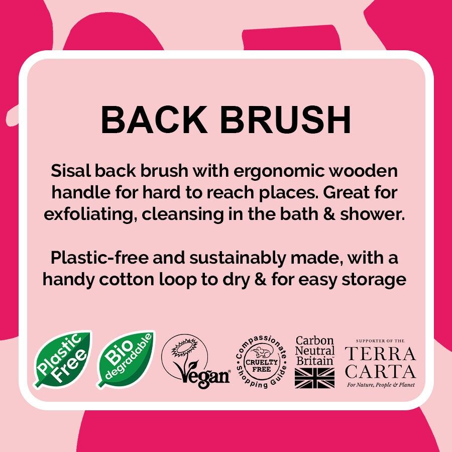 Back Brush | Natural Sisal Exfoliator | Bath & Shower | Bath & Shower