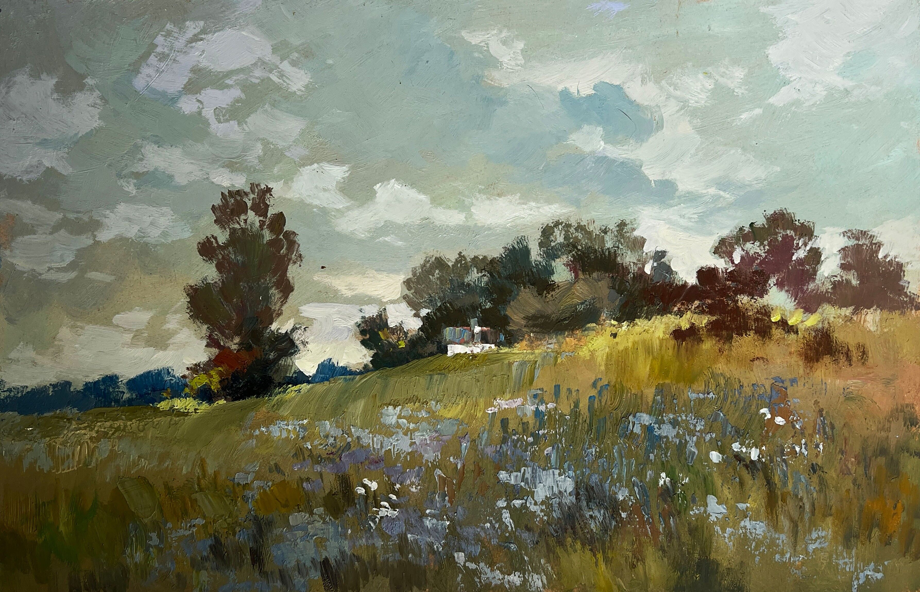 Dipinto ad olio Prati fioriti estivi Yuriy Suprunchuk 20x30cm