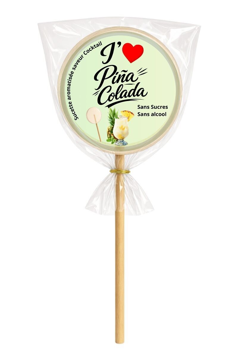 Lecca lecca al gusto di Piña Colada - Senza alcol e senza zucchero