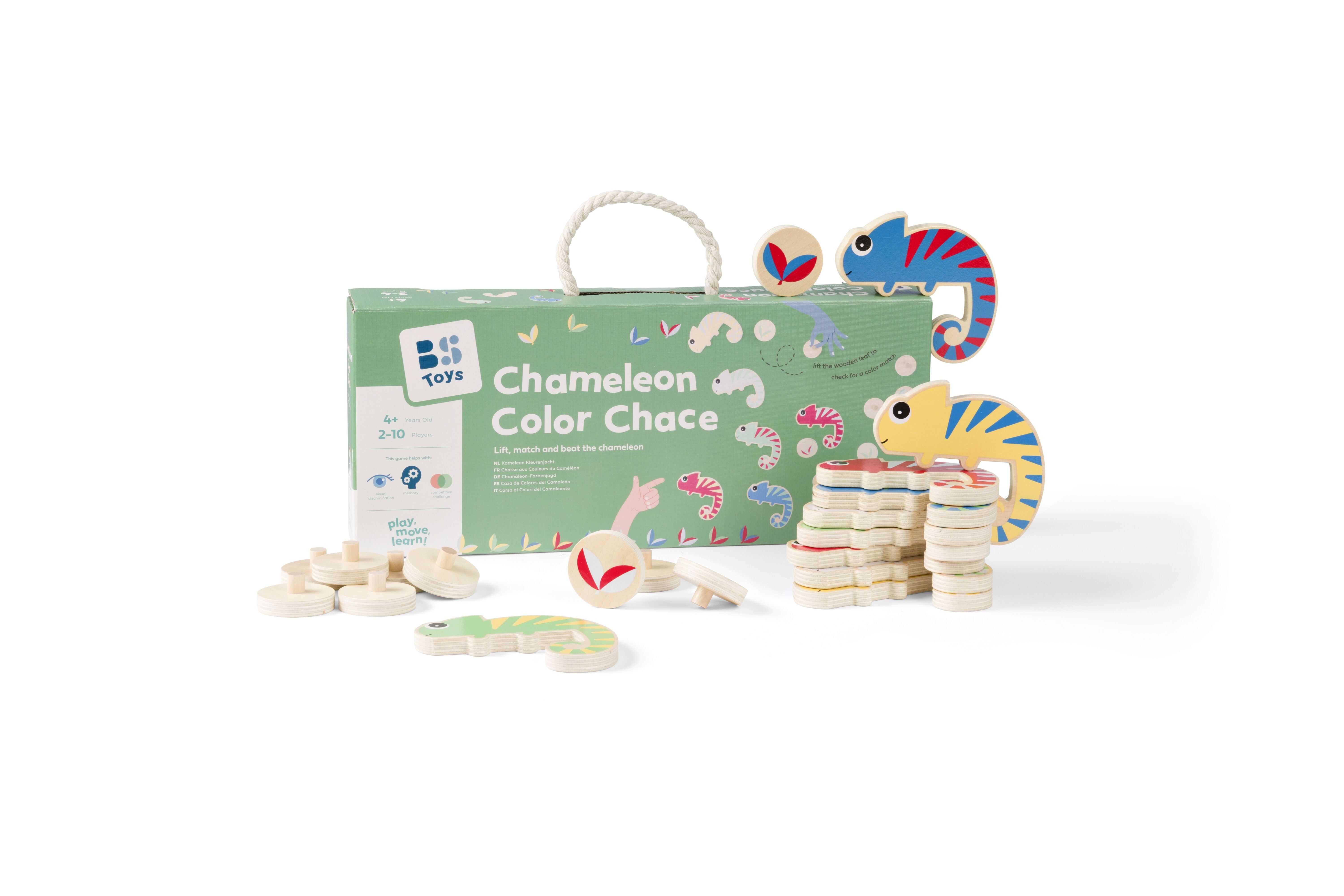 BS Toys – Chamäleon-Farbjagd – FSC-zertifiziertes Holz-Farbzuordnungsspiel (GA541)