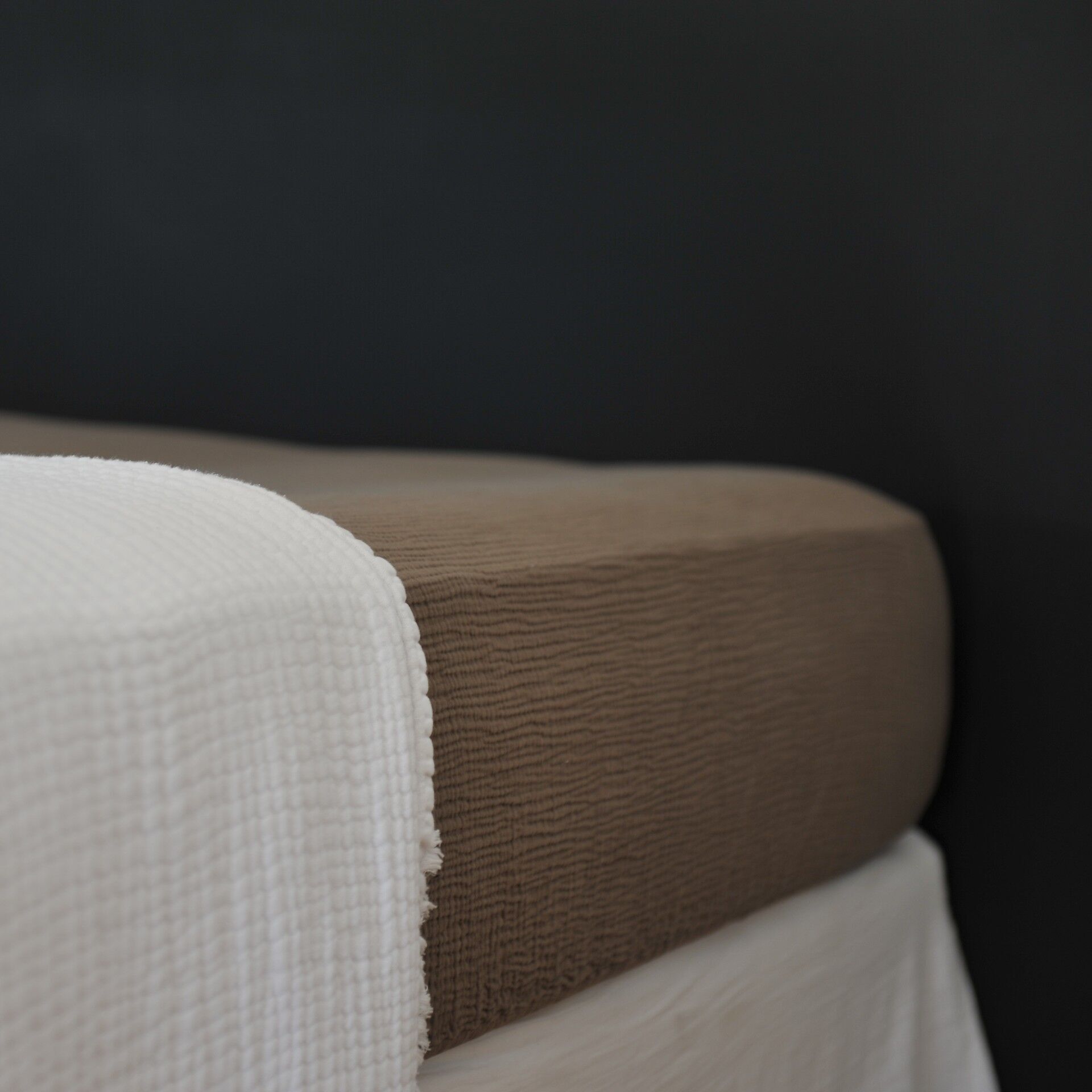 Drap housse gaze de coton terre brûlée 180X200X30 CM