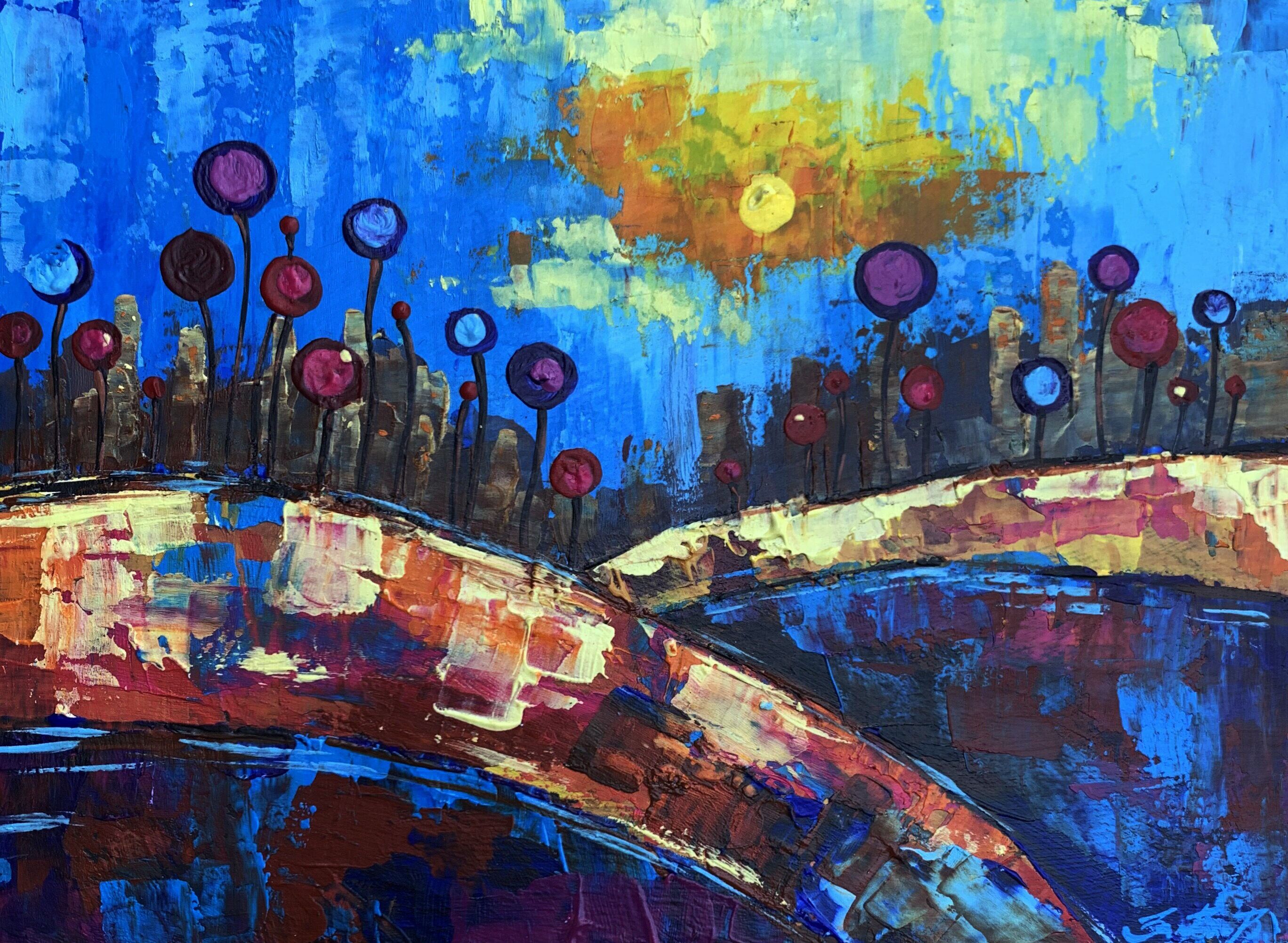 Dipinto ad olio Un sogno d'infanzia Zadorozhnya Vita 15x20 cm