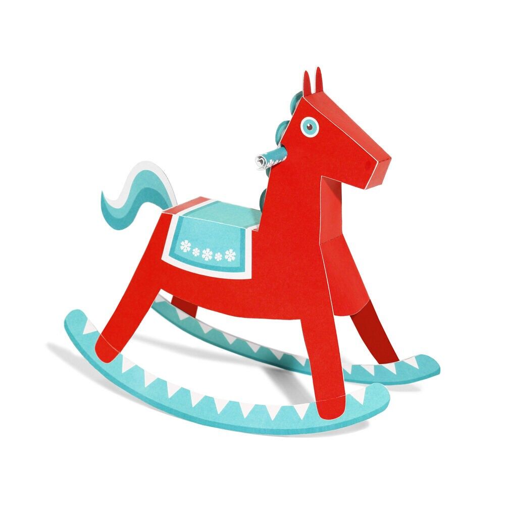 Caballo mecedor de papel