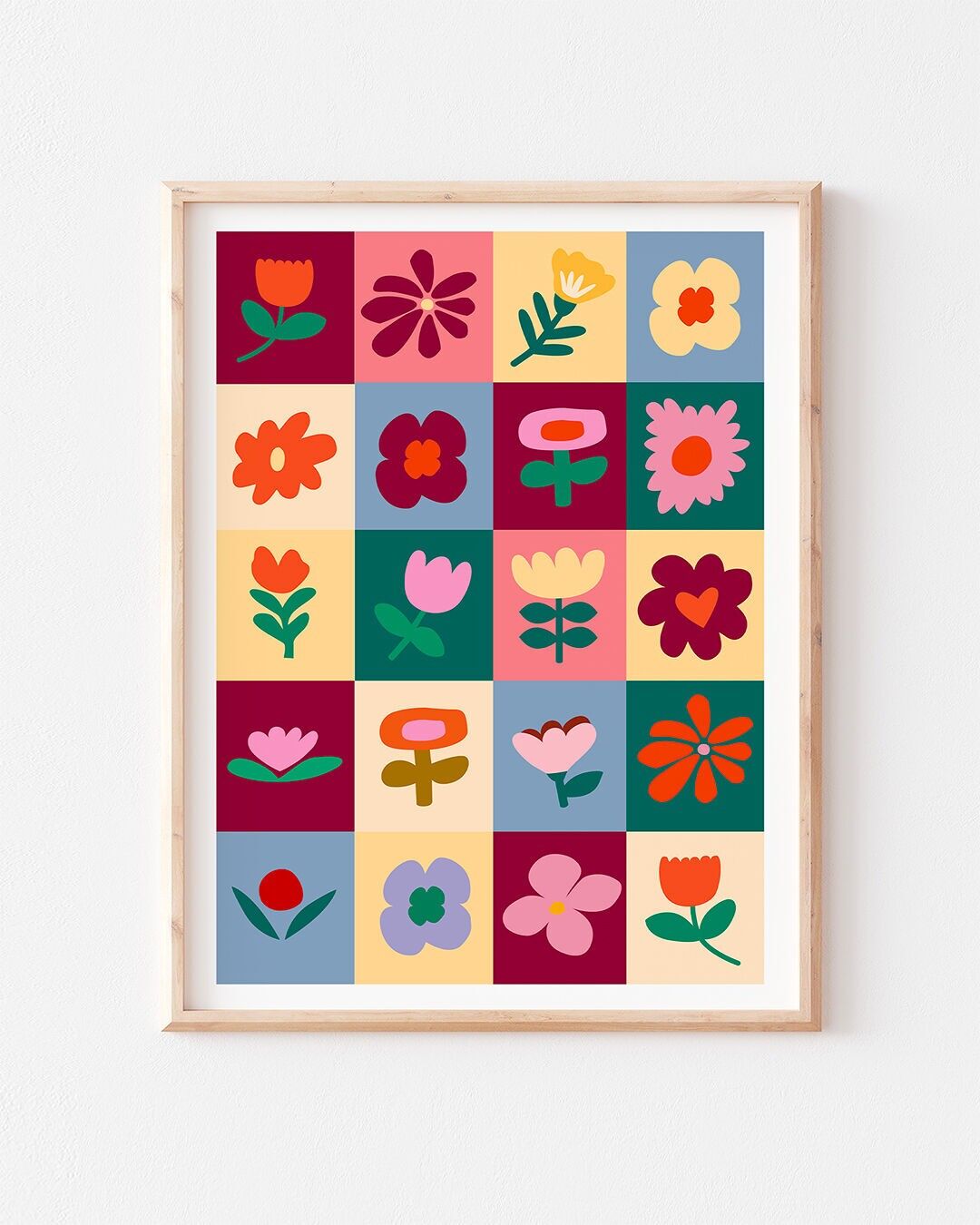 Poster – Florales Patchwork (30x40 cm)