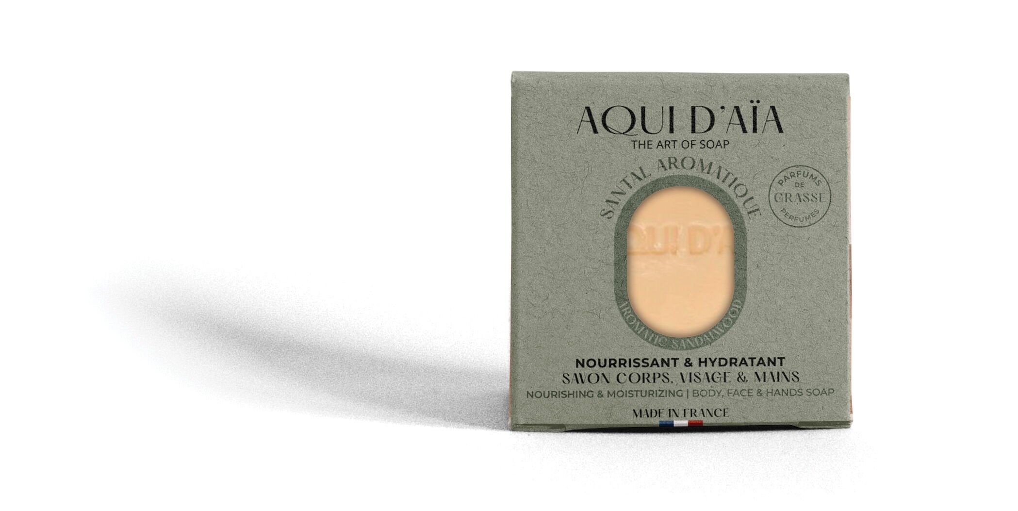 Nuovo ✨Sapone rotondo con fragranza aromatica al sandalo, 100 g