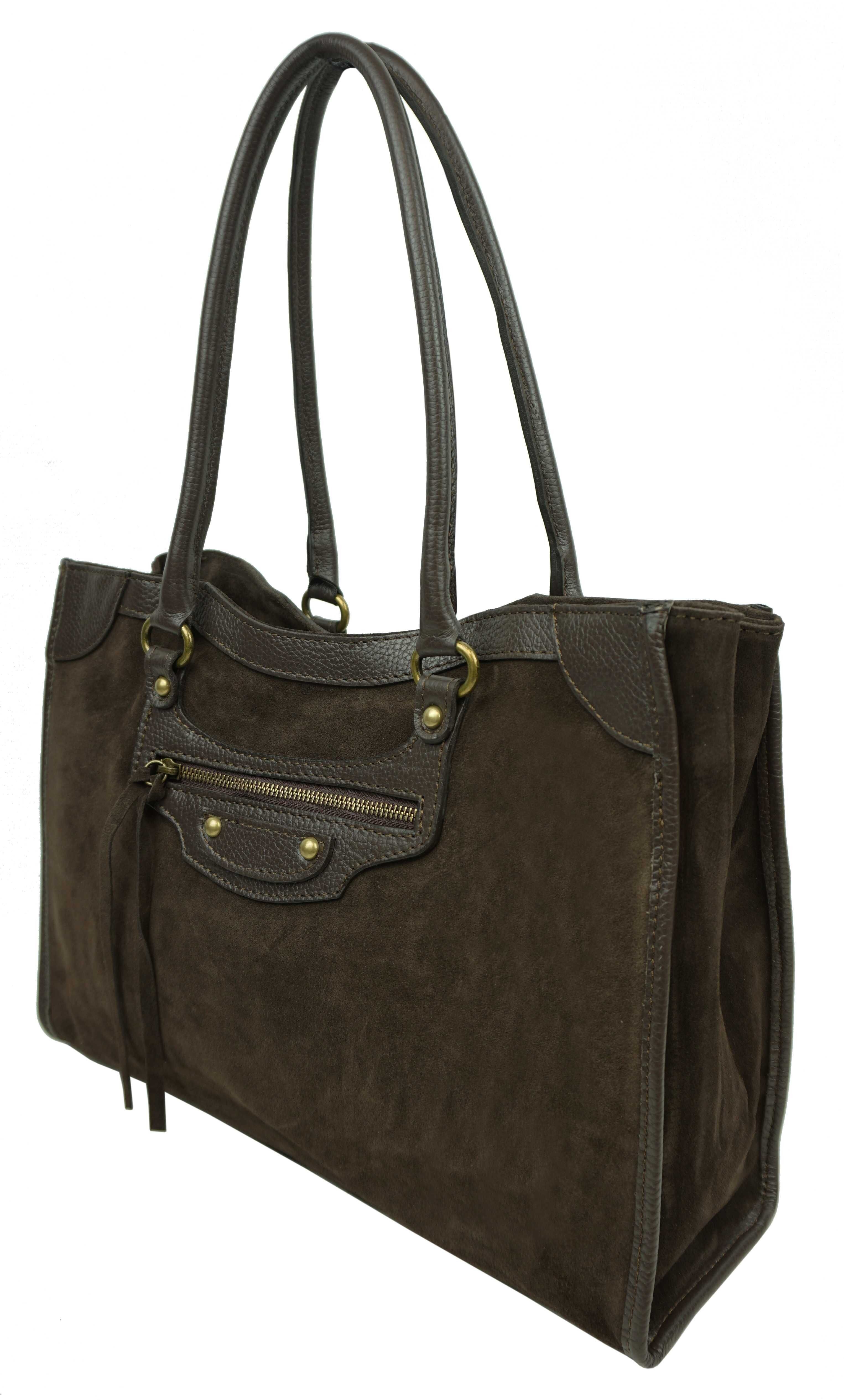 Two-tone leather tote bag 76235
