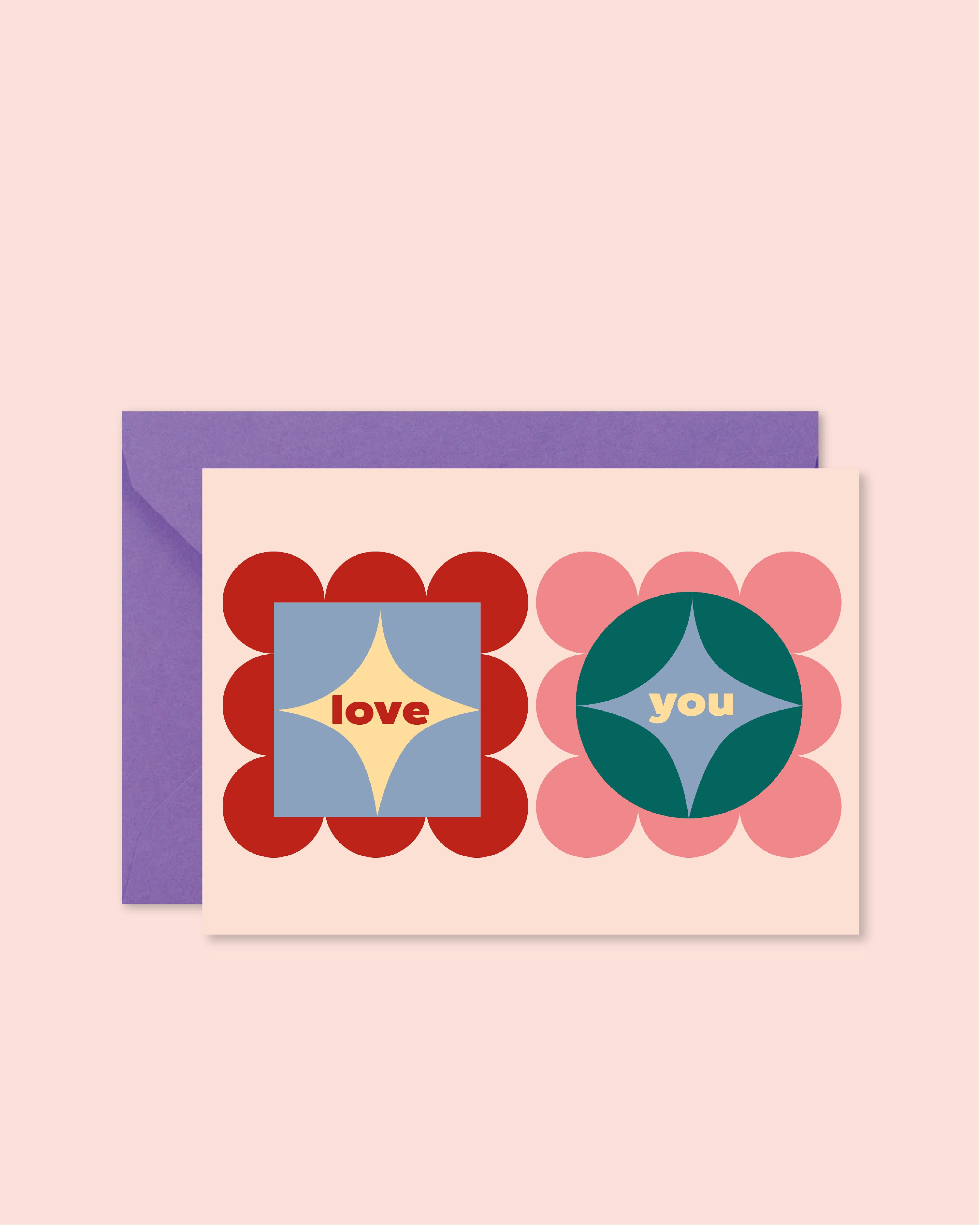 Valentinstagskarte – Ich liebe dich (mit Umschlag)