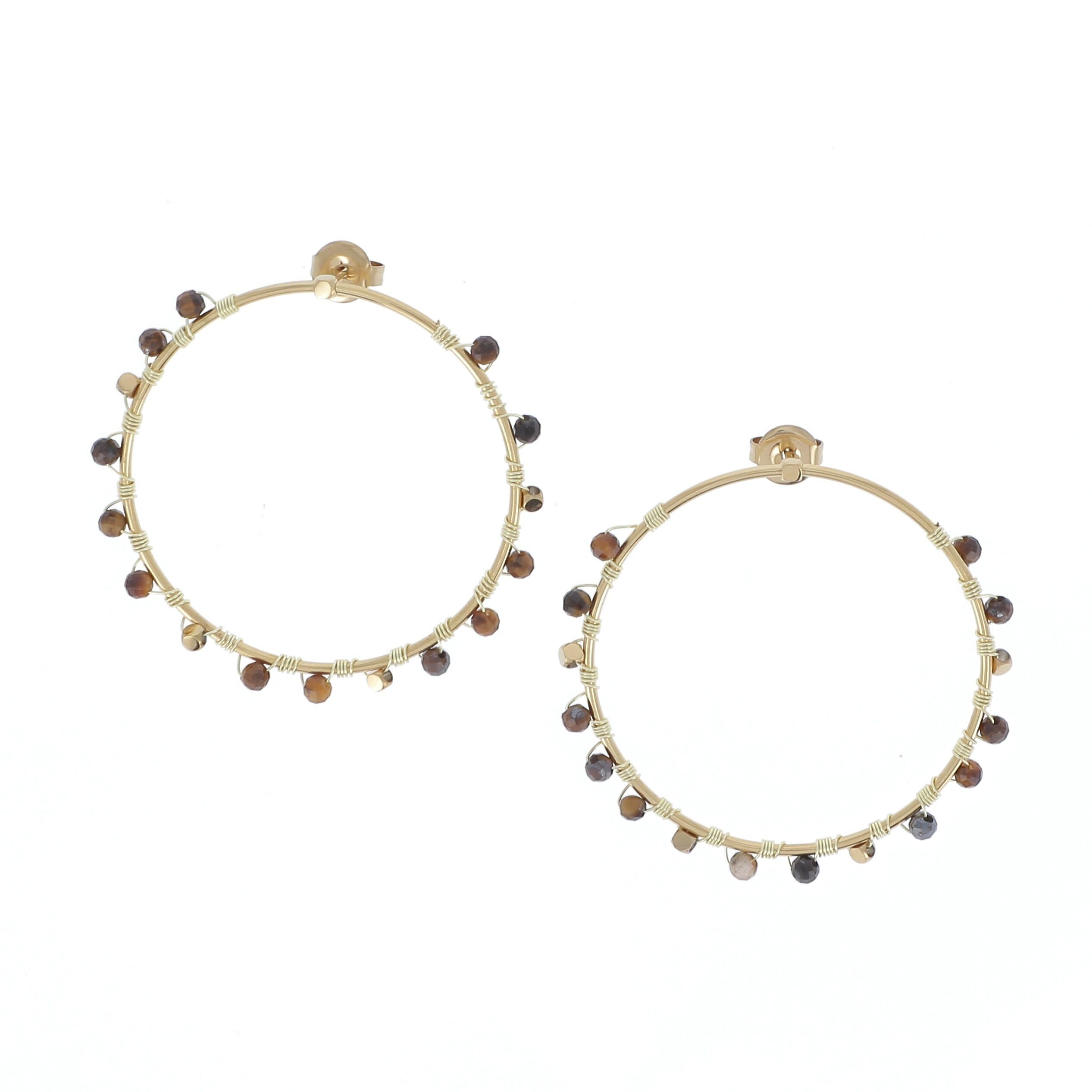 Lucile Earrings - Tiger's Eye
