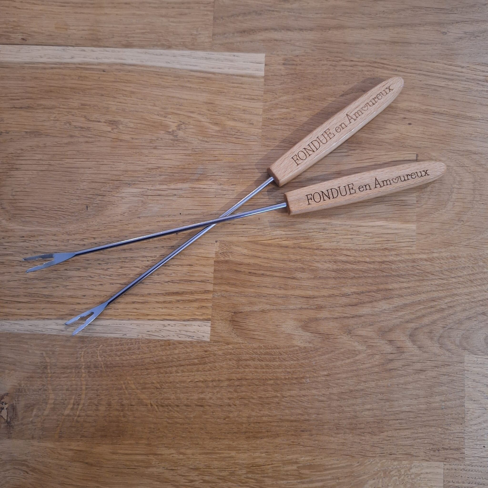 Set of 2 Fondue forks for lovers (Valentine's Day)