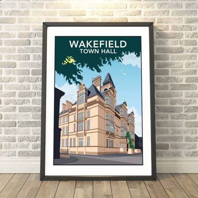 Wakefield Town Hall, West Yorkshire Print__A3