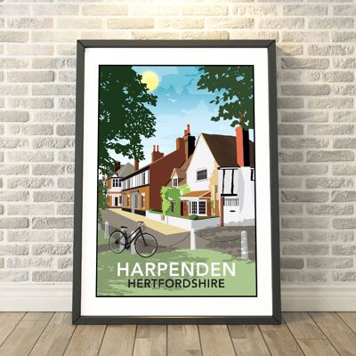 Harpenden, Hertfordshire Print__A3