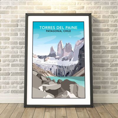 Torres Del Paine, Patagonia, Chile Print__A3