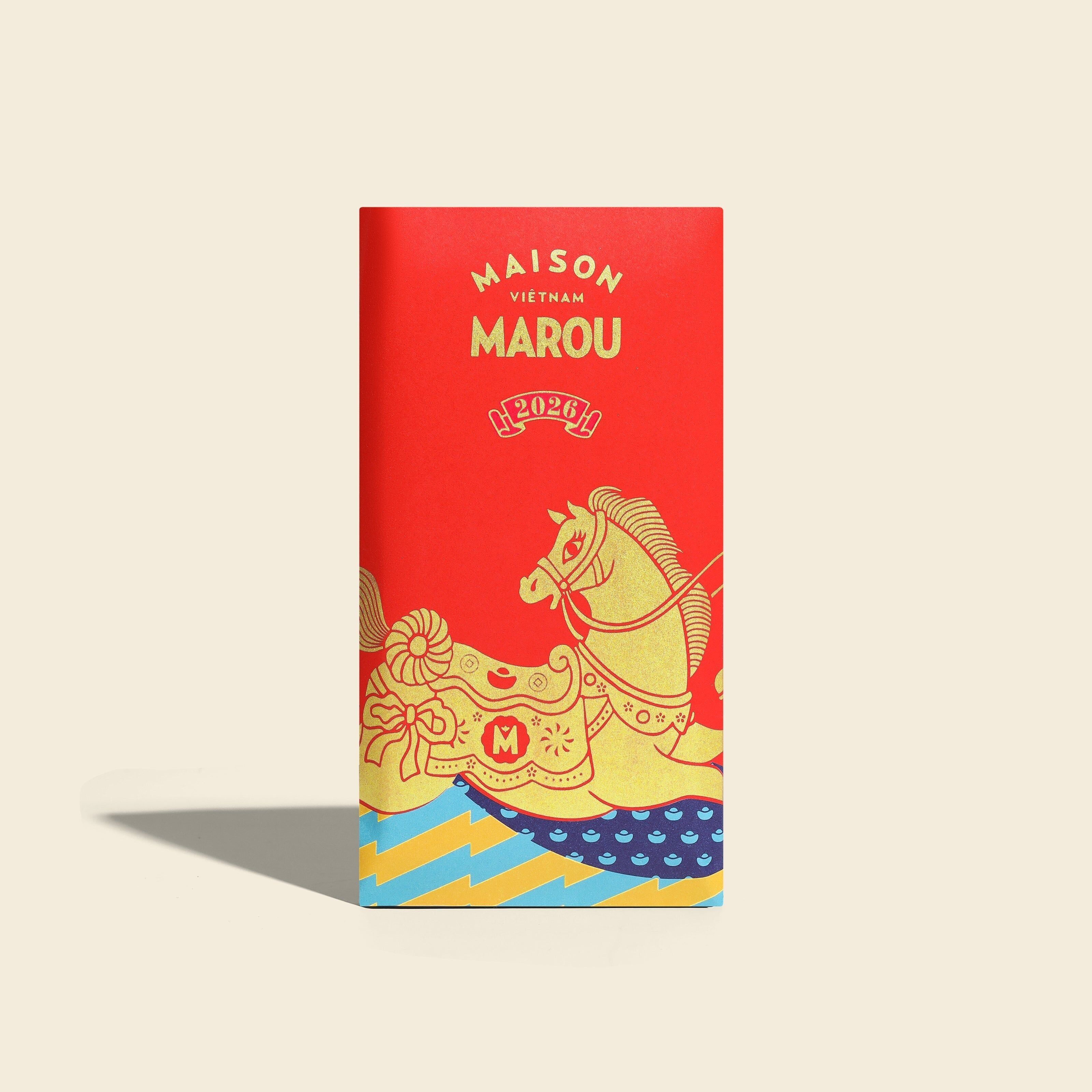 Tien Giang 68% Dark Chocolate Tablet with Gold Powder and Mekong Kumquats – 80g – Tết Festival