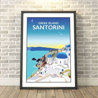 Santorini, Greece Print__A3