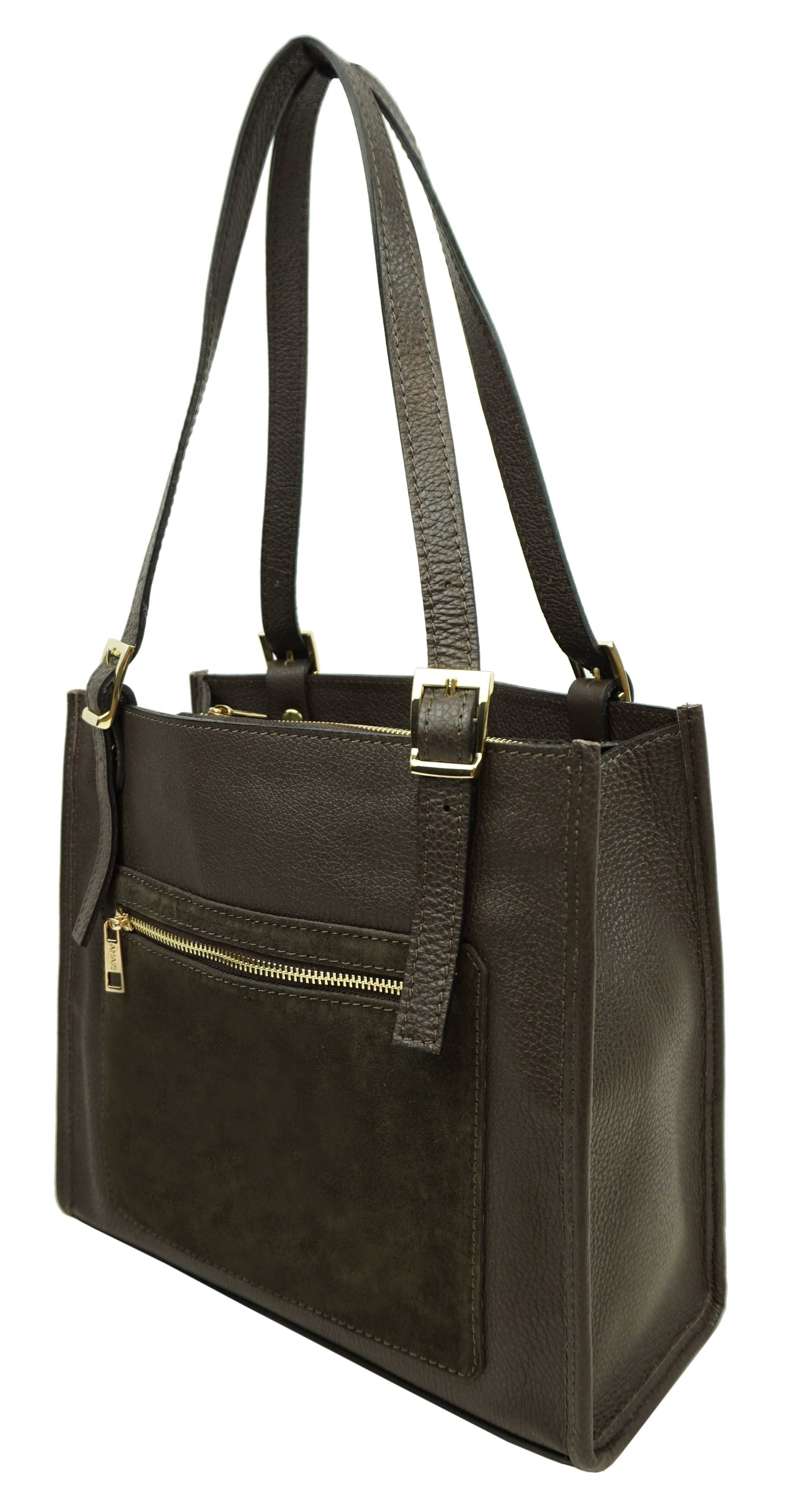 Leather shoulder bag 76054