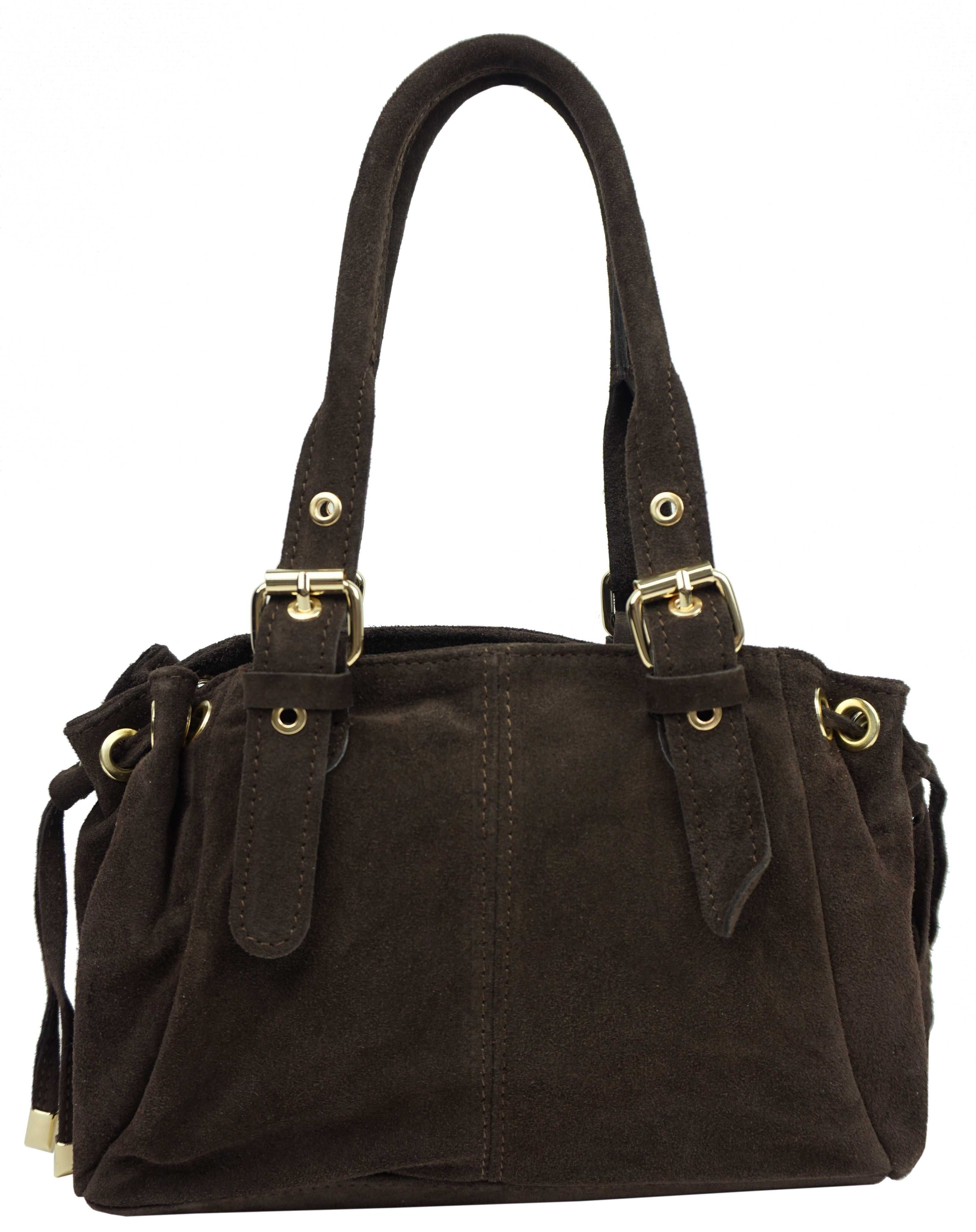 Small handbag in split leather 51004