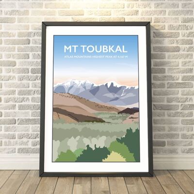 Mount Toubkal, Atlas Mountains, Morocco Print__A3