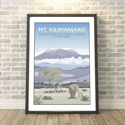 Mount Kilimanjaro, Africa Print__A3