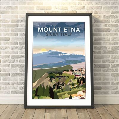 Mount Etna, Sicily, Italy Print__A3