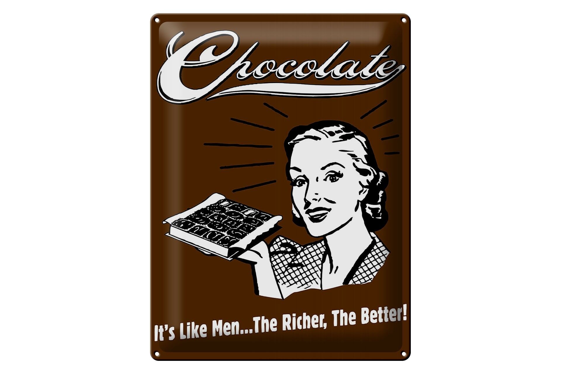 Tin sign retro 30x40 cm Chocolate Its like men decorative sign