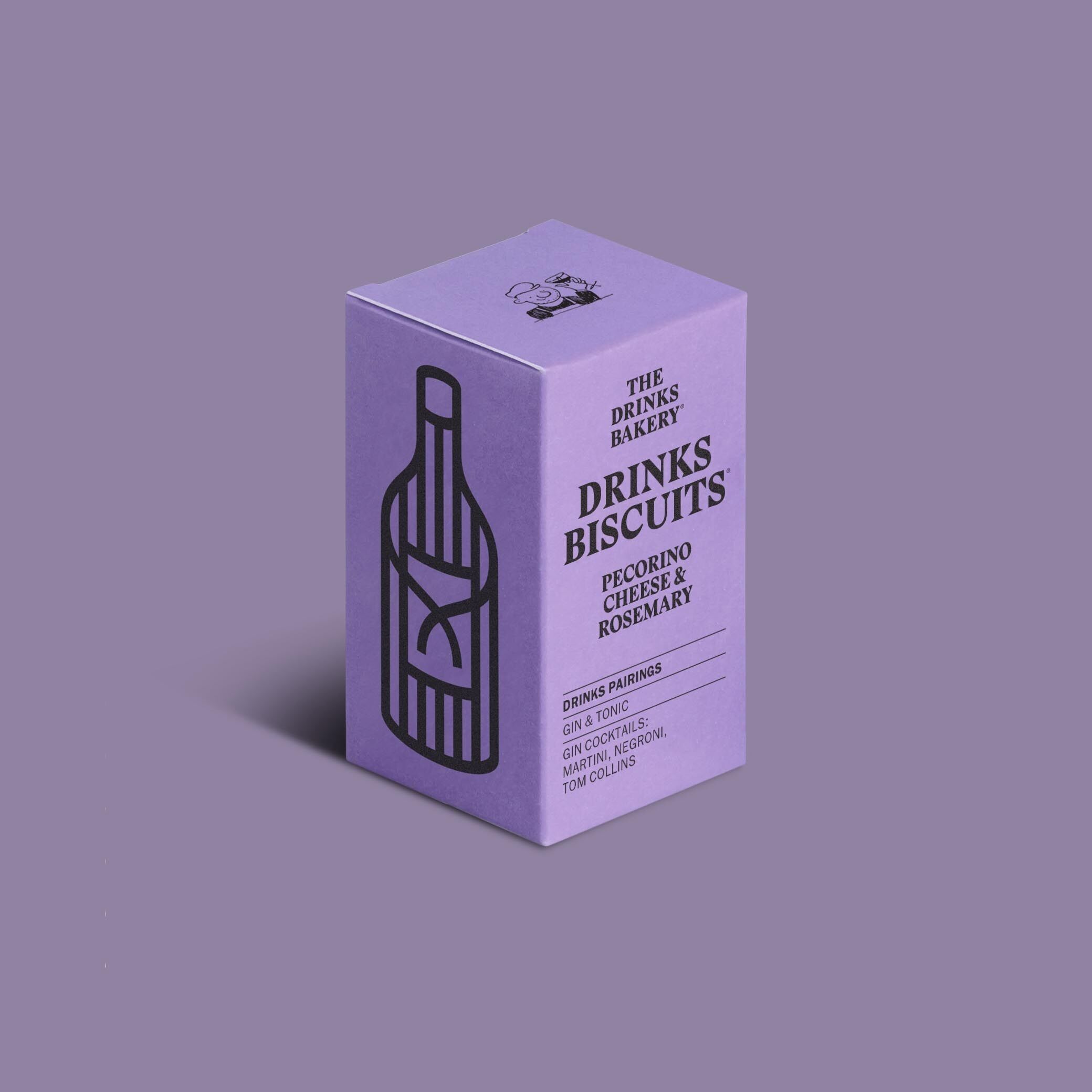 Pecorino-Käse- und Rosmarin-Getränkekekse – 36g Einzelportionspackung – Herzhafte Käsekekse, fachmännisch geschmacklich abgestimmt auf hervorragende Getränke