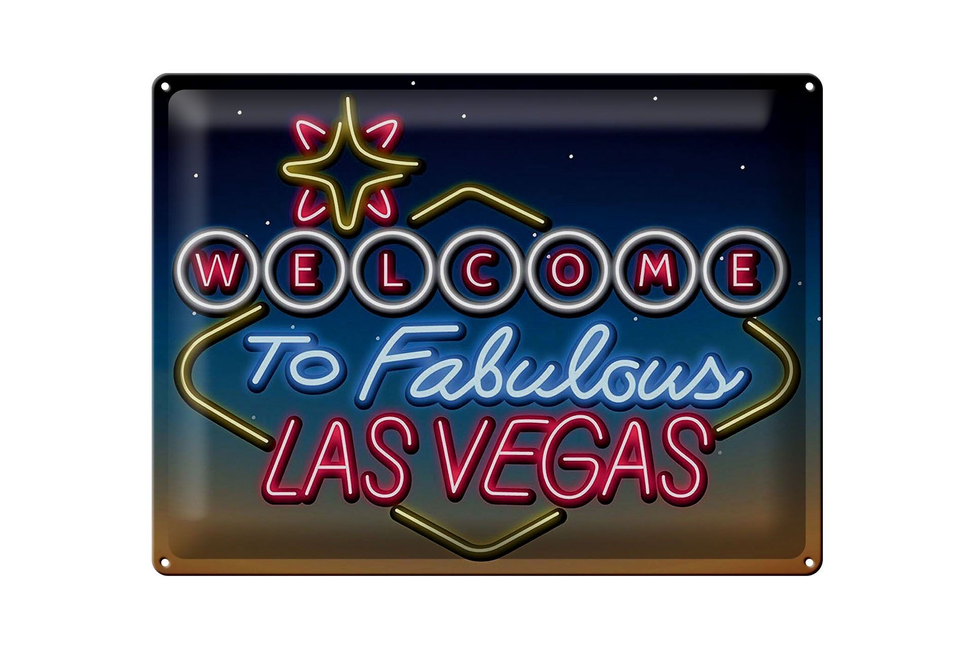 Metal sign for travel, 30x40 cm: Welcome to fabulous Las Vegas (advertising/decorative sign)